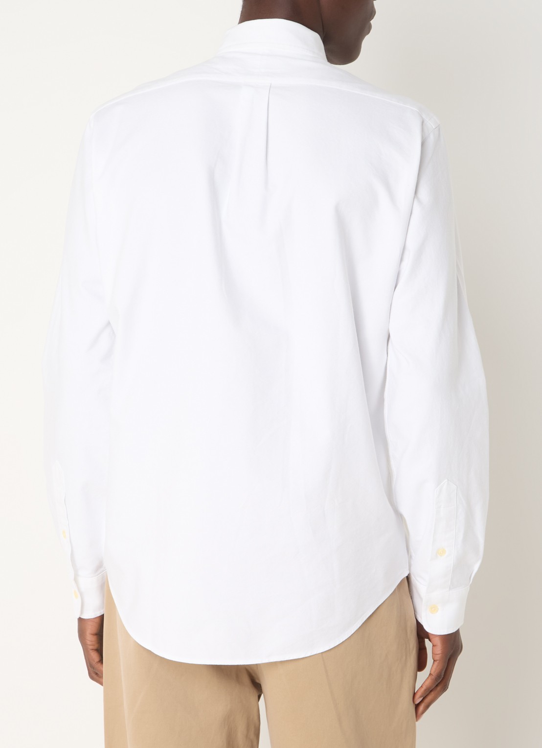 Ralph Lauren Custom fit button-down overhemd van katoen - achterkant 5 white / wit