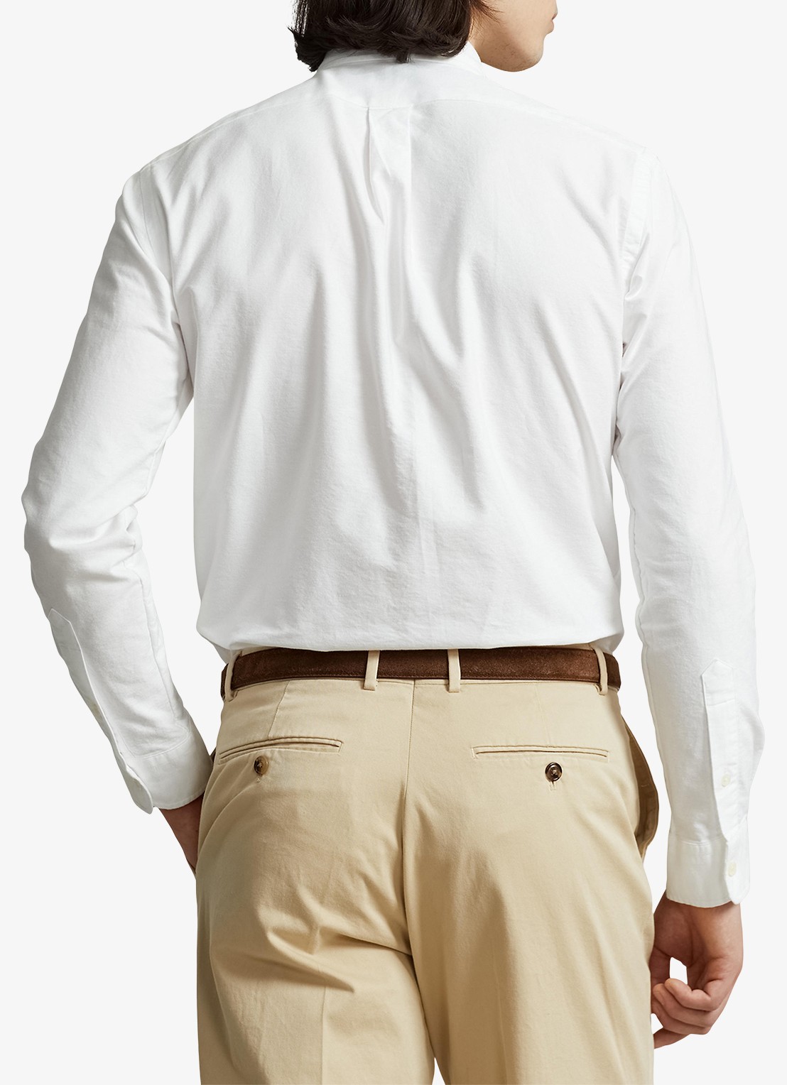 Ralph Lauren Custom fit button-down overhemd van katoen - achterkant 6 white / wit