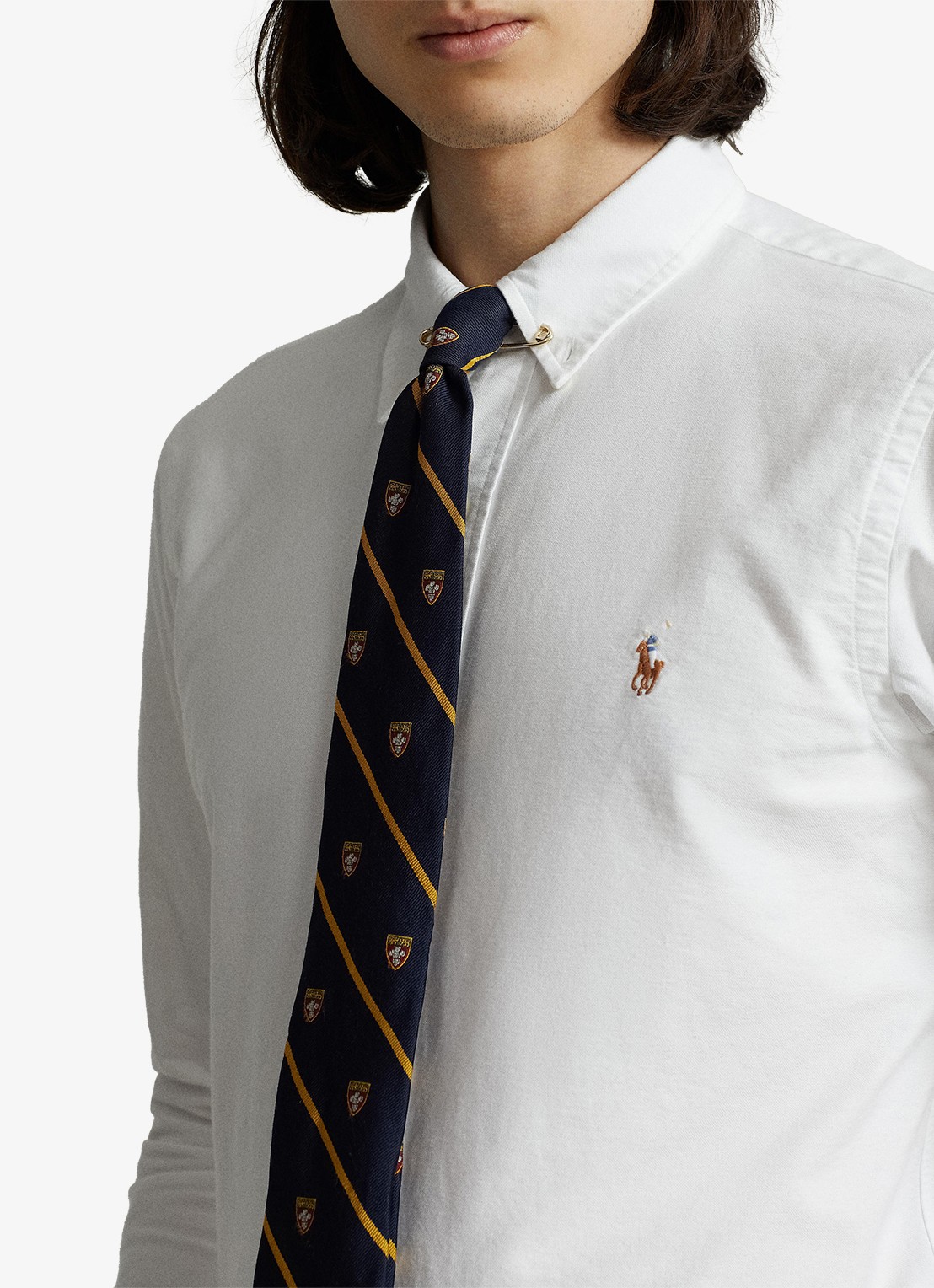 Ralph Lauren Custom fit button-down overhemd van katoen - detail 11 white / wit