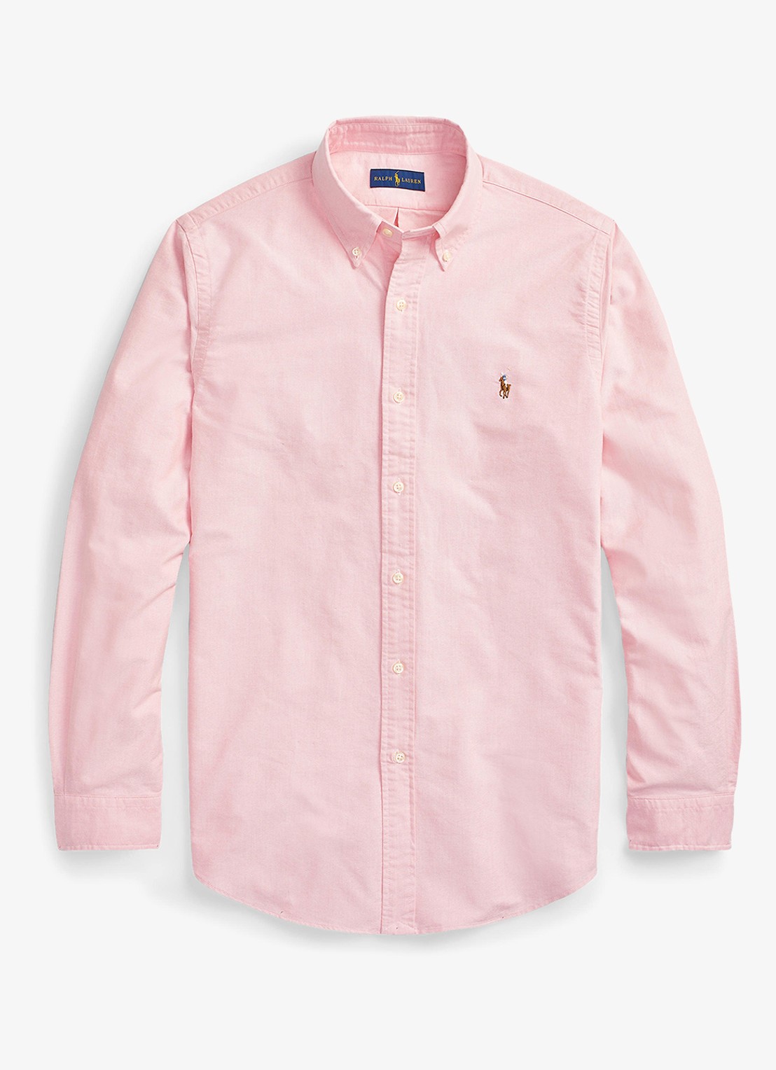 Ralph Lauren Custom fit button-down overhemd van katoen - voorkant pink / roze