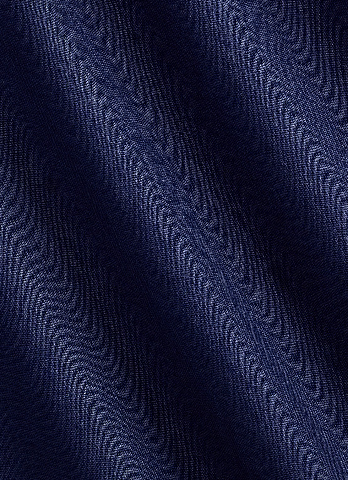 Ralph Lauren Custom fit overhemd in linnenblend met logo - detail 6 newport navy / donkerblauw