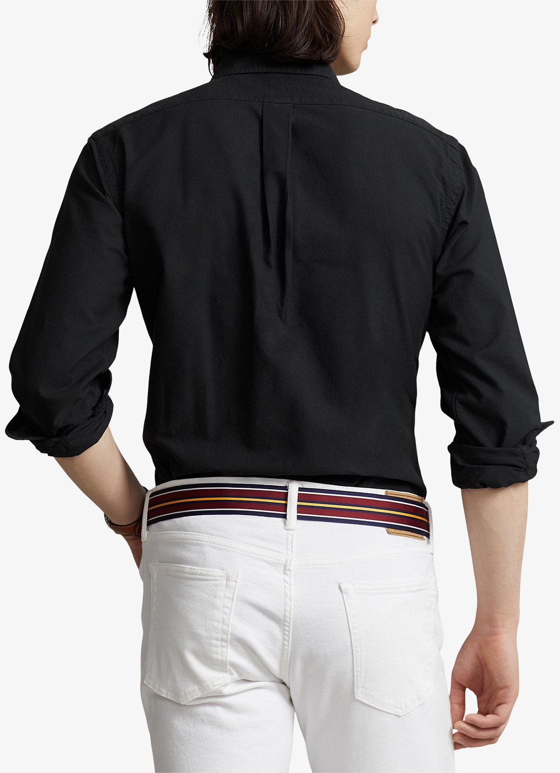 Ralph Lauren Custom fit overhemd met button down-kraag - achterkant 3 polo black