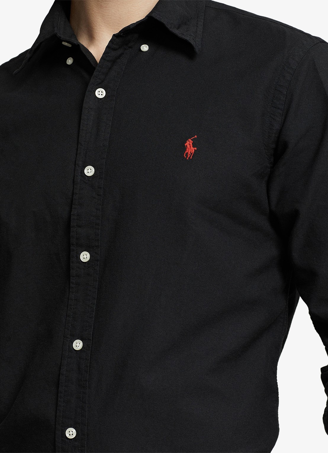 Ralph Lauren Custom fit overhemd met button down-kraag - detail 5 polo black