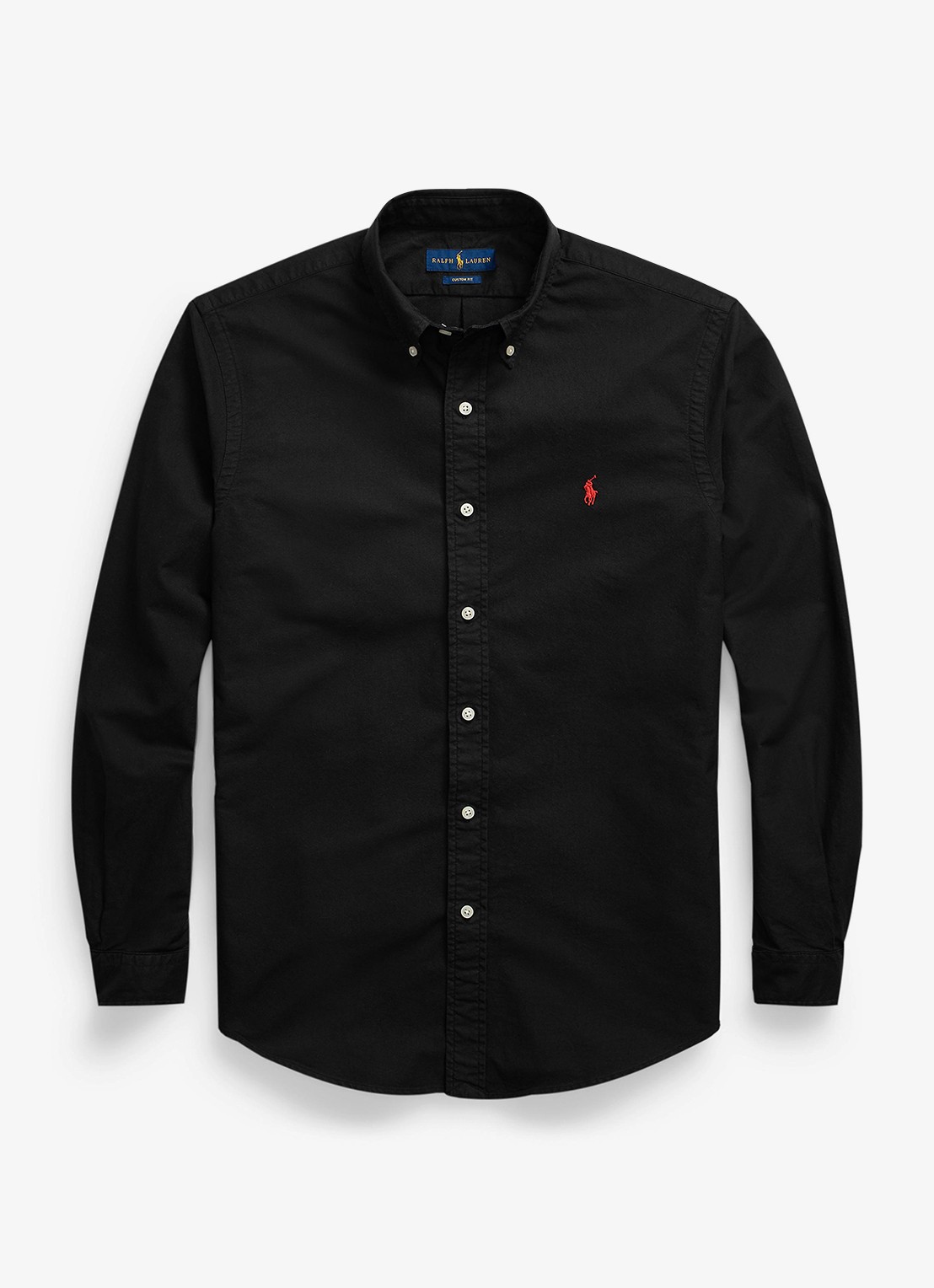 Ralph Lauren Custom fit overhemd met button down-kraag - voorkant polo black