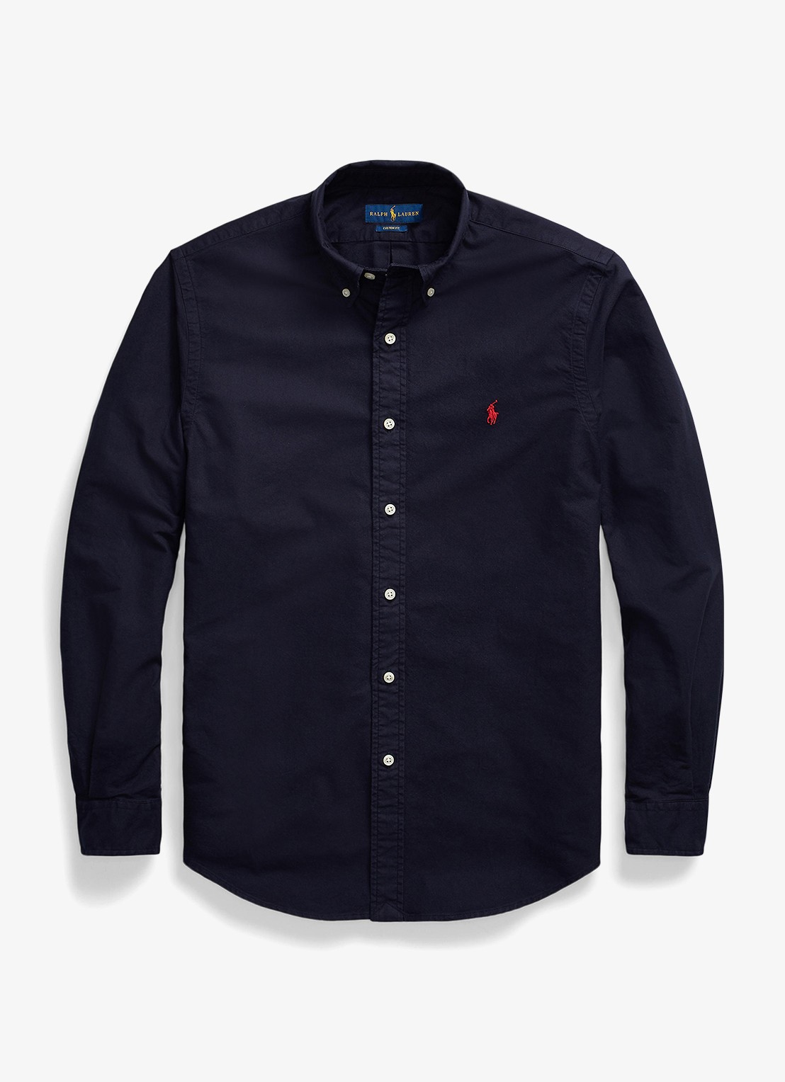 Ralph Lauren Custom fit overhemd met button down-kraag - voorkant rl navy