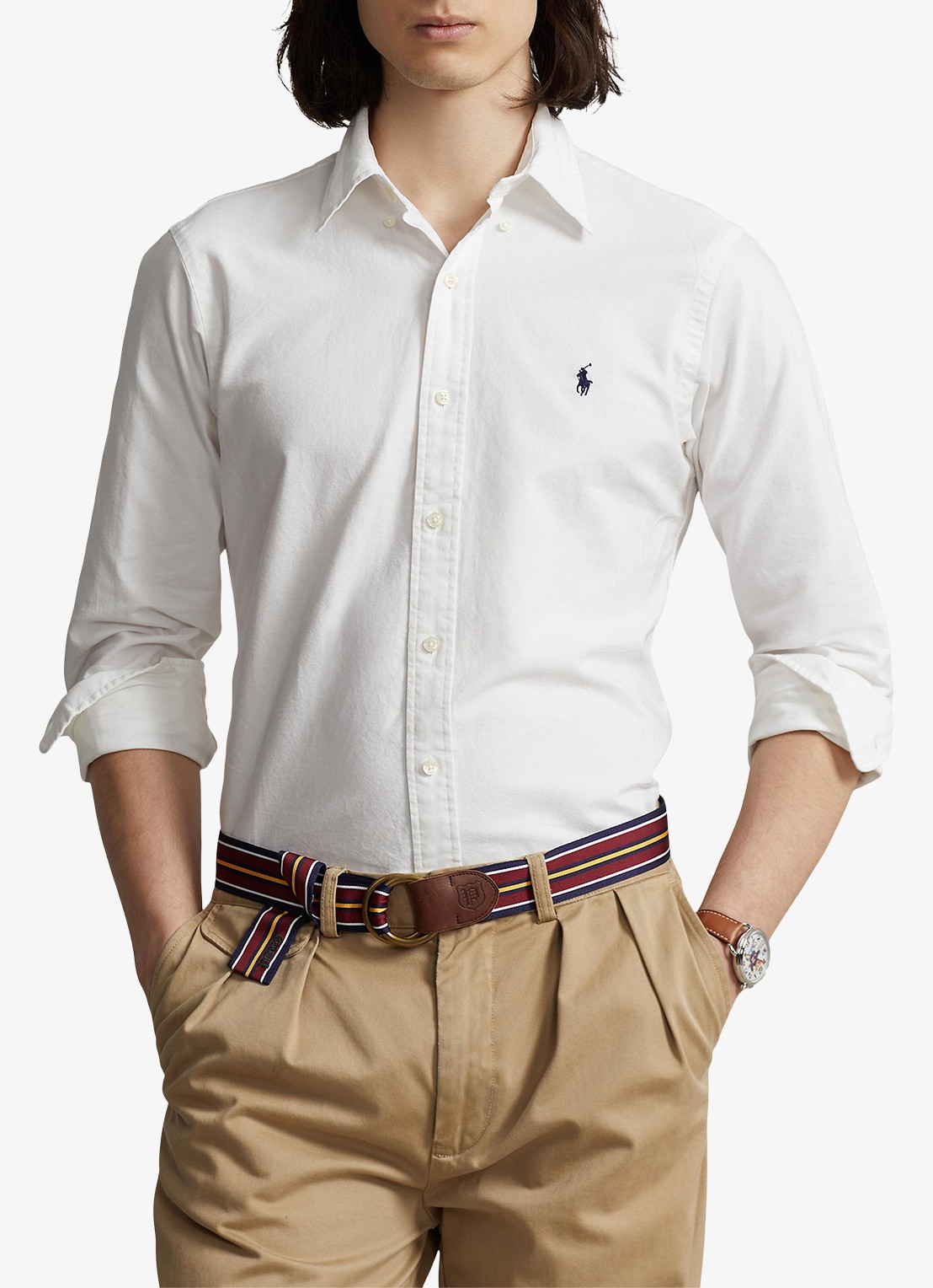 Ralph Lauren Custom fit overhemd met button down-kraag - detail 4 white