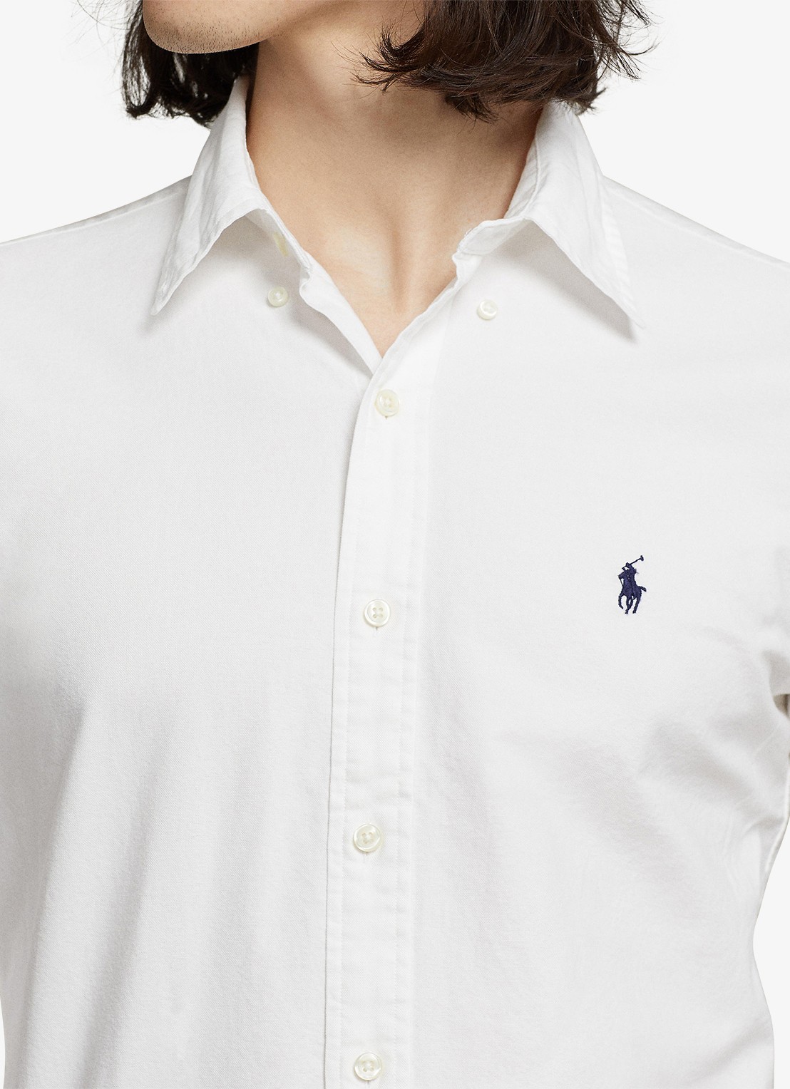 Ralph Lauren Custom fit overhemd met button down-kraag - detail 5 white