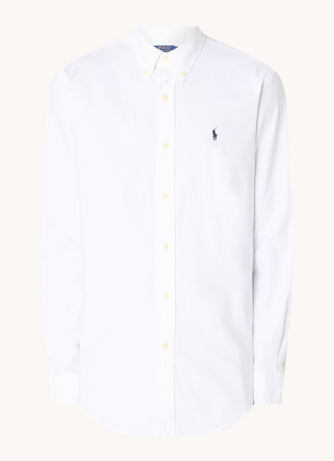 Ralph Lauren Custom fit overhemd met button down-kraag - voorkant 3 white