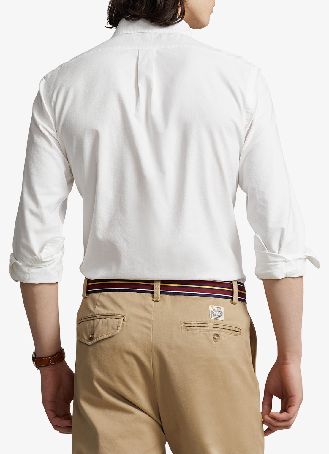 Ralph Lauren Custom fit overhemd met button down-kraag - achterkant white / wit