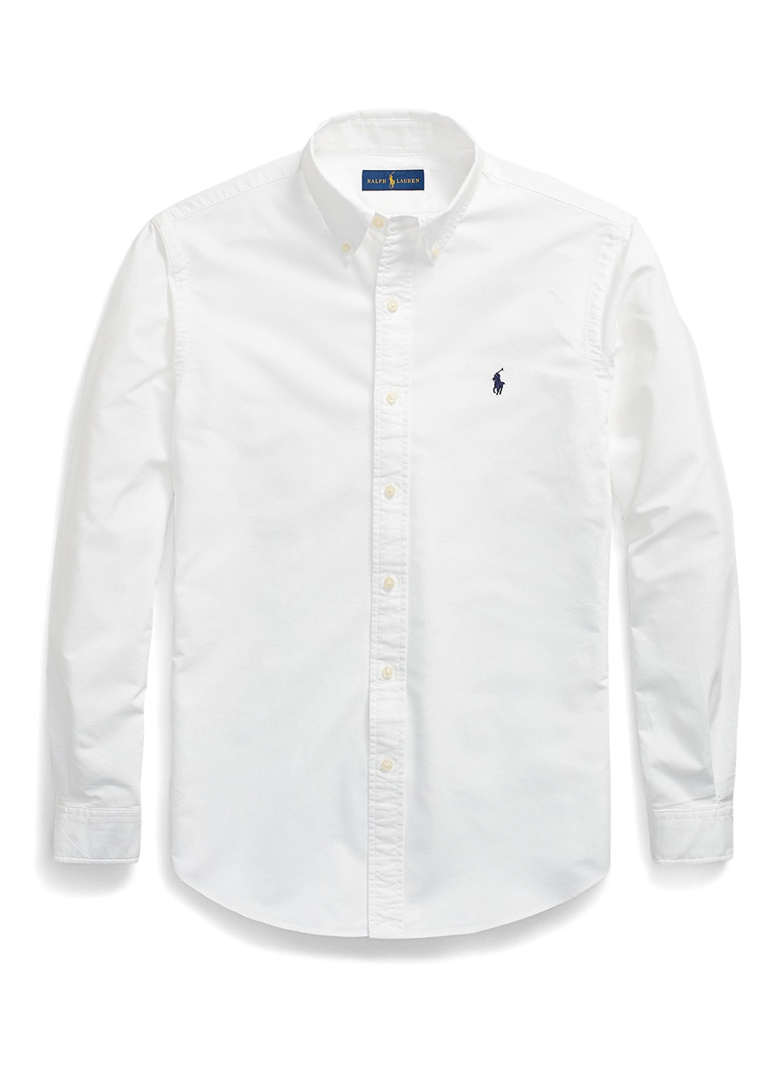 Ralph Lauren Custom fit overhemd met button down-kraag - voorkant 2 white / wit