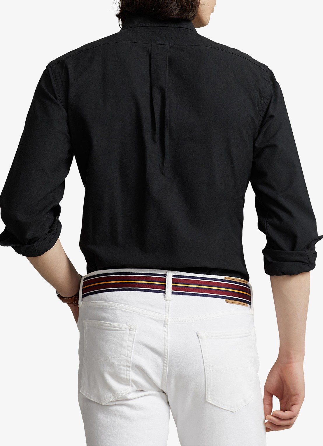 Ralph Lauren Custom fit overhemd met button down-kraag - achterkant polo black / zwart