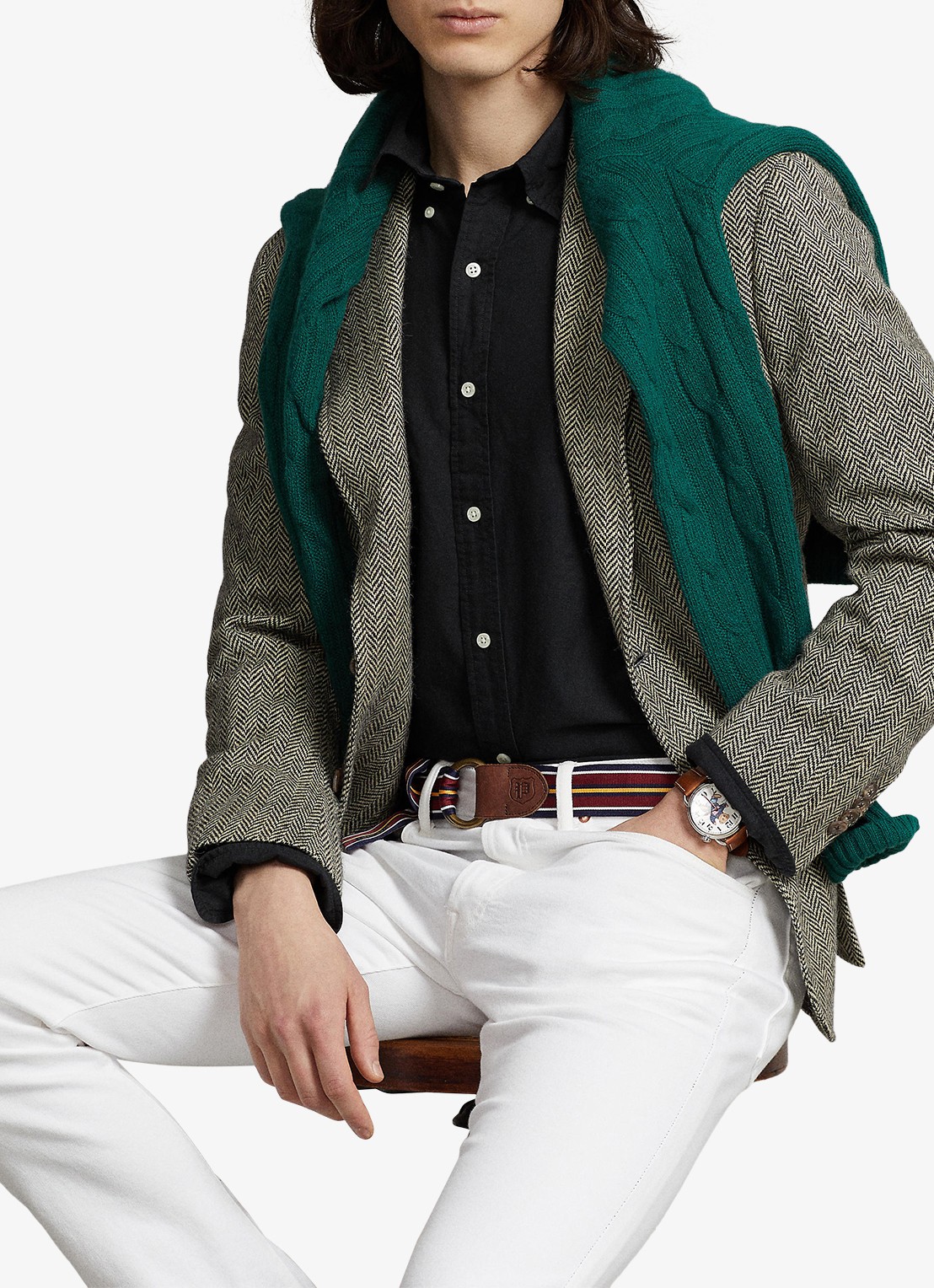 Ralph Lauren Custom fit overhemd met button down-kraag - detail 5 polo black / zwart