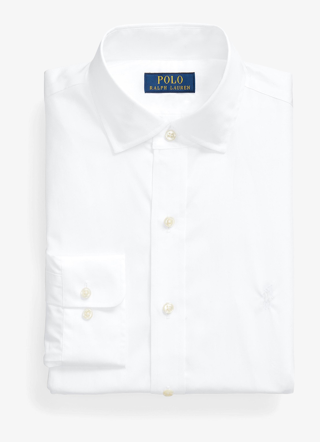 Ralph Lauren Custom fit overhemd met logoborduring - voorkant 3 white