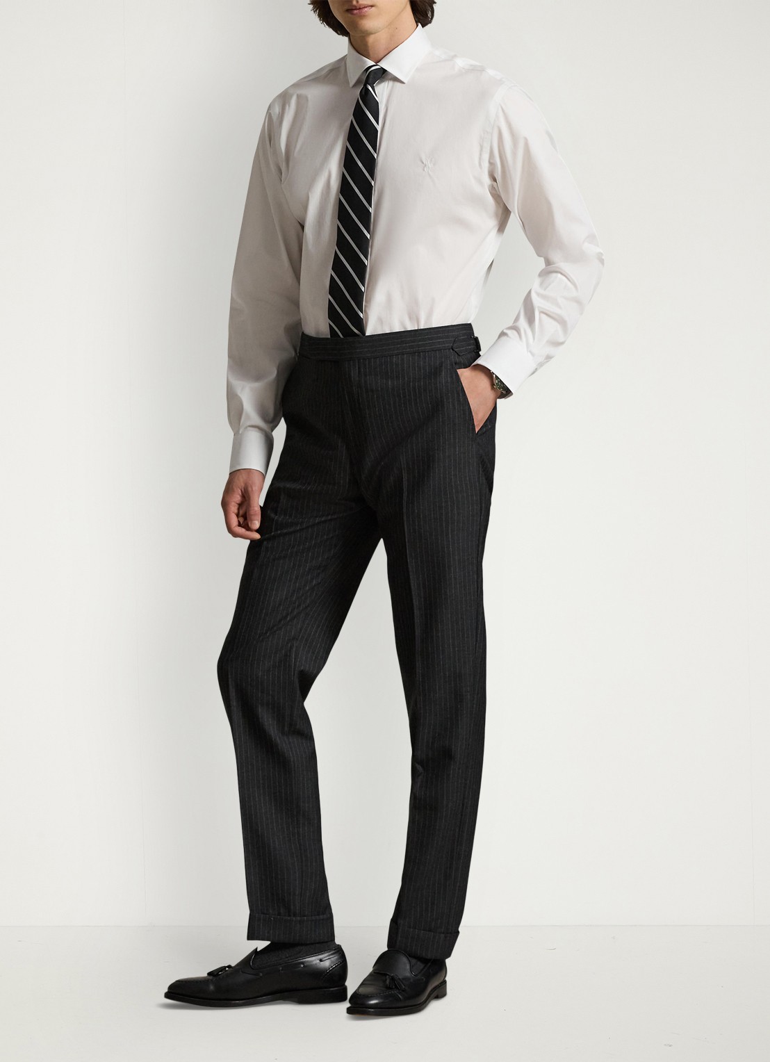 Ralph Lauren Custom fit overhemd met logoborduring - voorkant 4 white
