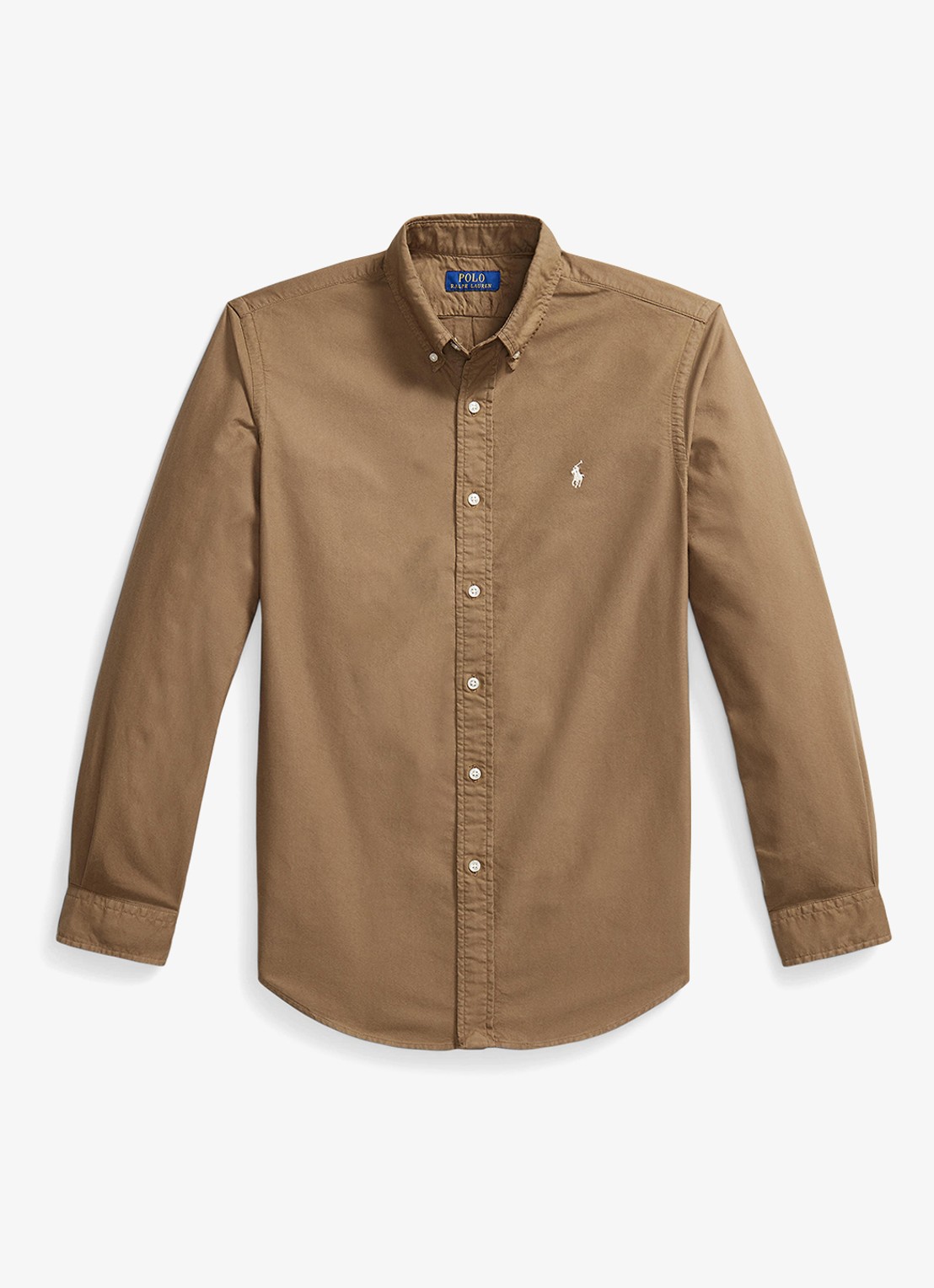 Ralph Lauren Custom fit overhemd met logoborduring - voorkant 5 rl brown
