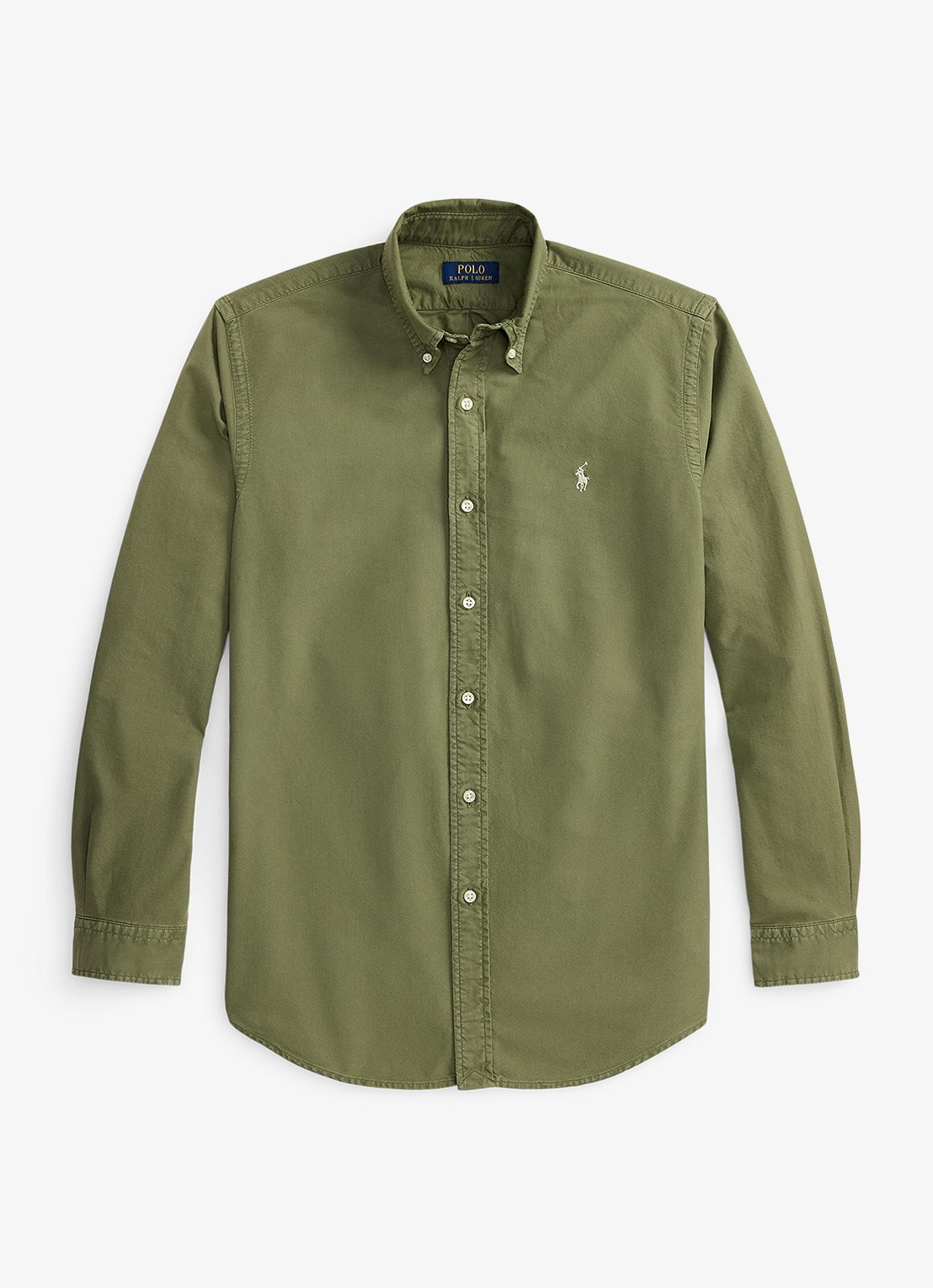 Ralph Lauren Custom fit overhemd met logoborduring - voorkant 2 garden trail