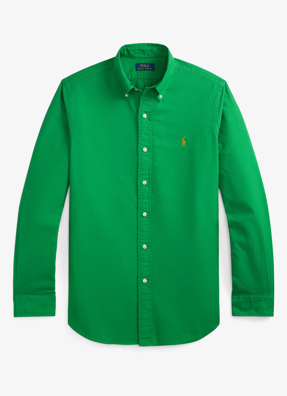 Ralph Lauren Custom fit overhemd met logoborduring - voorkant stem