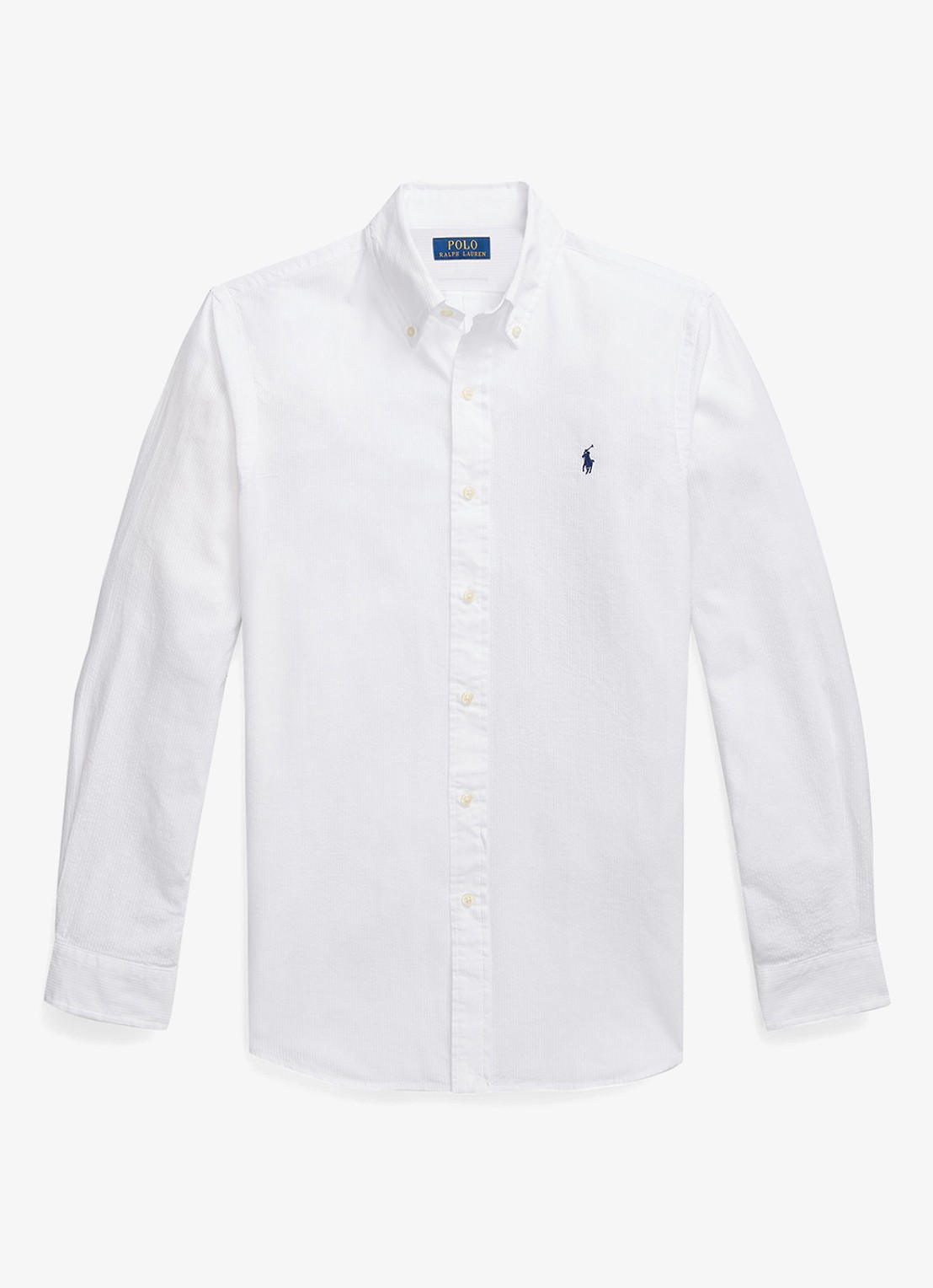 Ralph Lauren Custom fit overhemd met logoborduring - voorkant white / wit