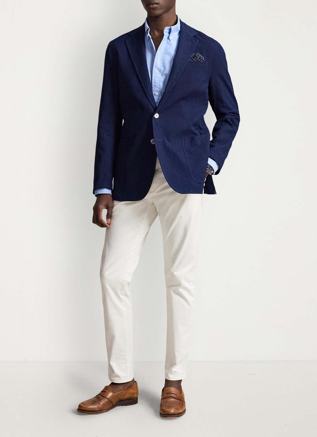 Ralph Lauren Custom fit overhemd met logoborduring - detail 4 austin blue white-zx2u