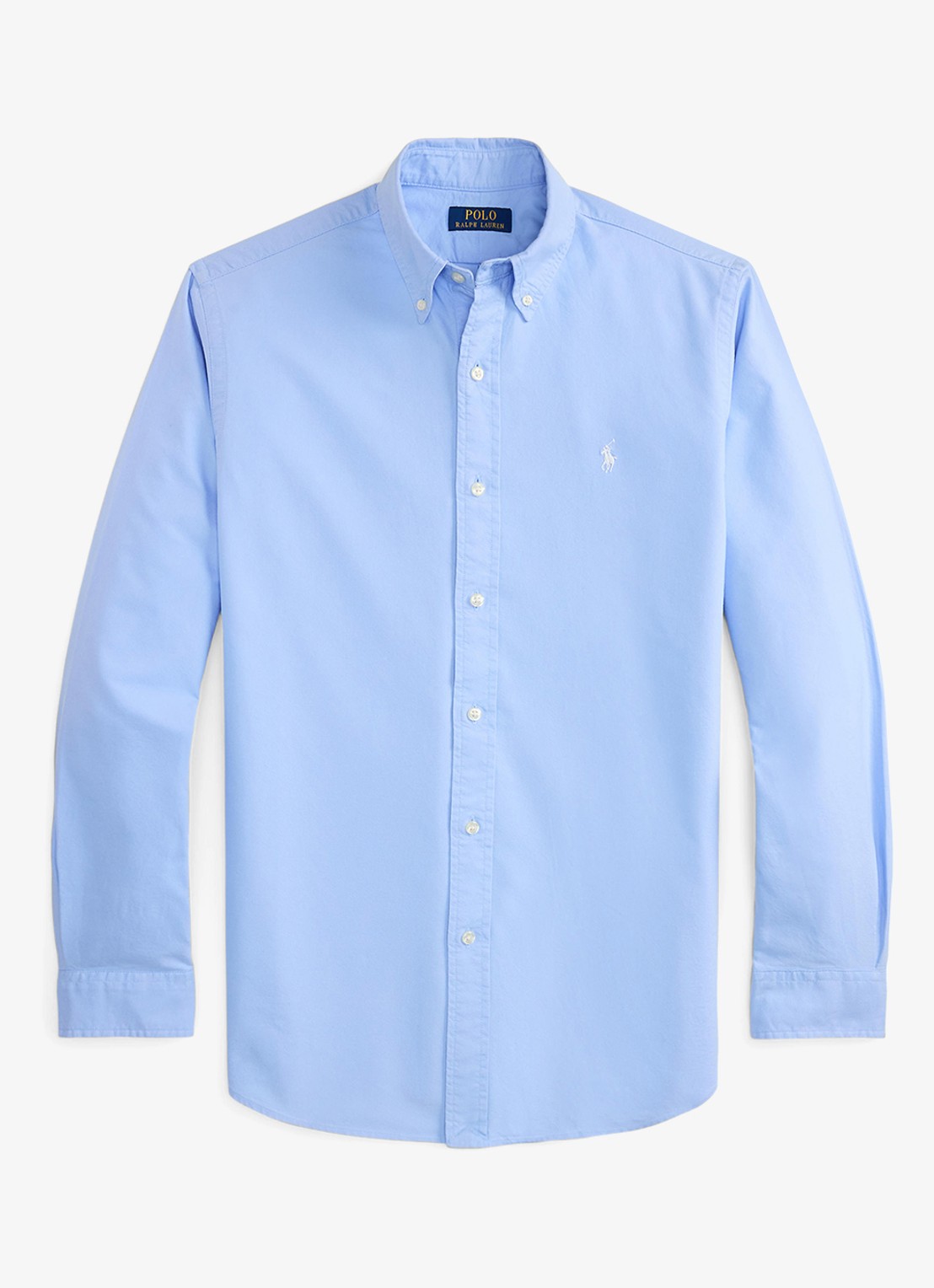 Ralph Lauren Custom fit overhemd met logoborduring - voorkant austin blue white-zx2u
