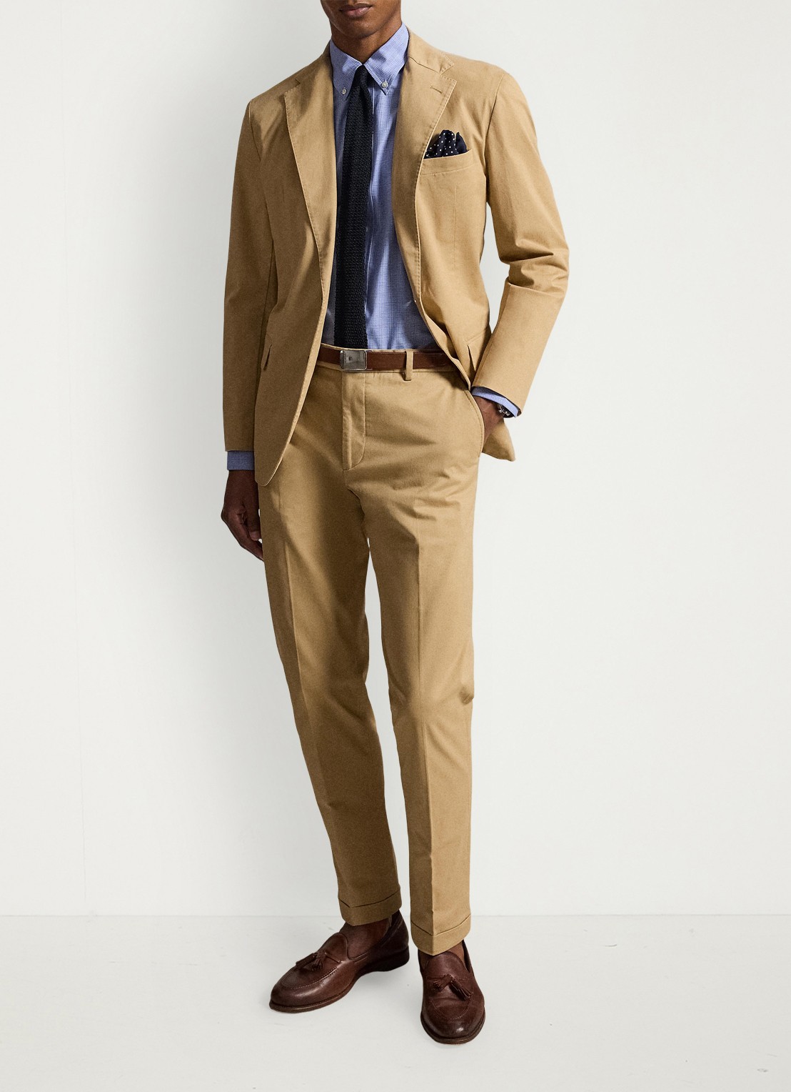 Ralph Lauren Custom fit overhemd met ruitdessin en logoborduring - detail maidstone blue white / blauw