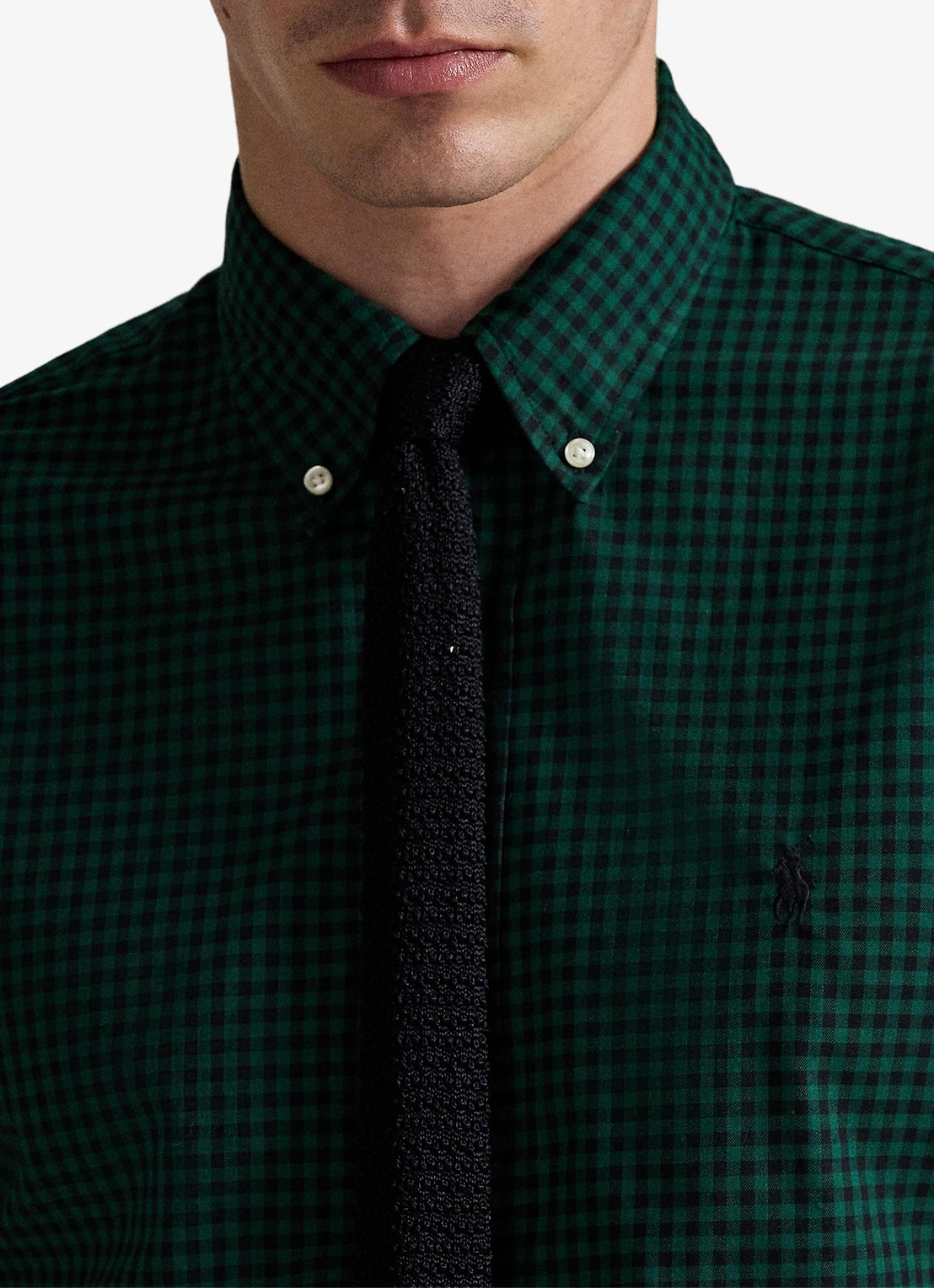 Ralph Lauren Custom fit overhemd met ruitdessin - detail 2 pine/black