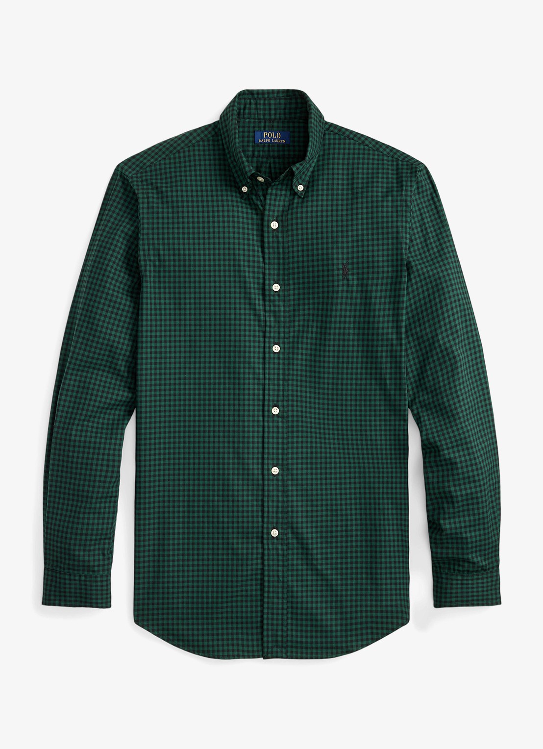 Ralph Lauren Custom fit overhemd met ruitdessin - voorkant 4 pine/black