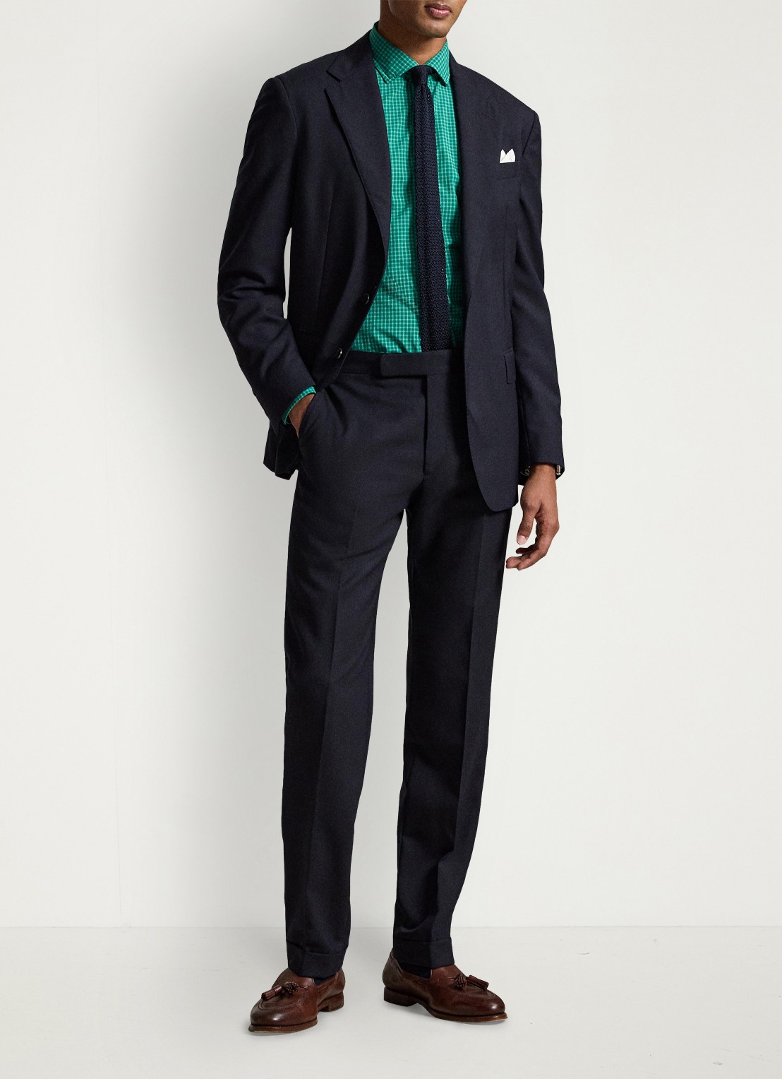 Ralph Lauren Custom fit overhemd met ruitdessin - detail 4 erin green white multi / groen