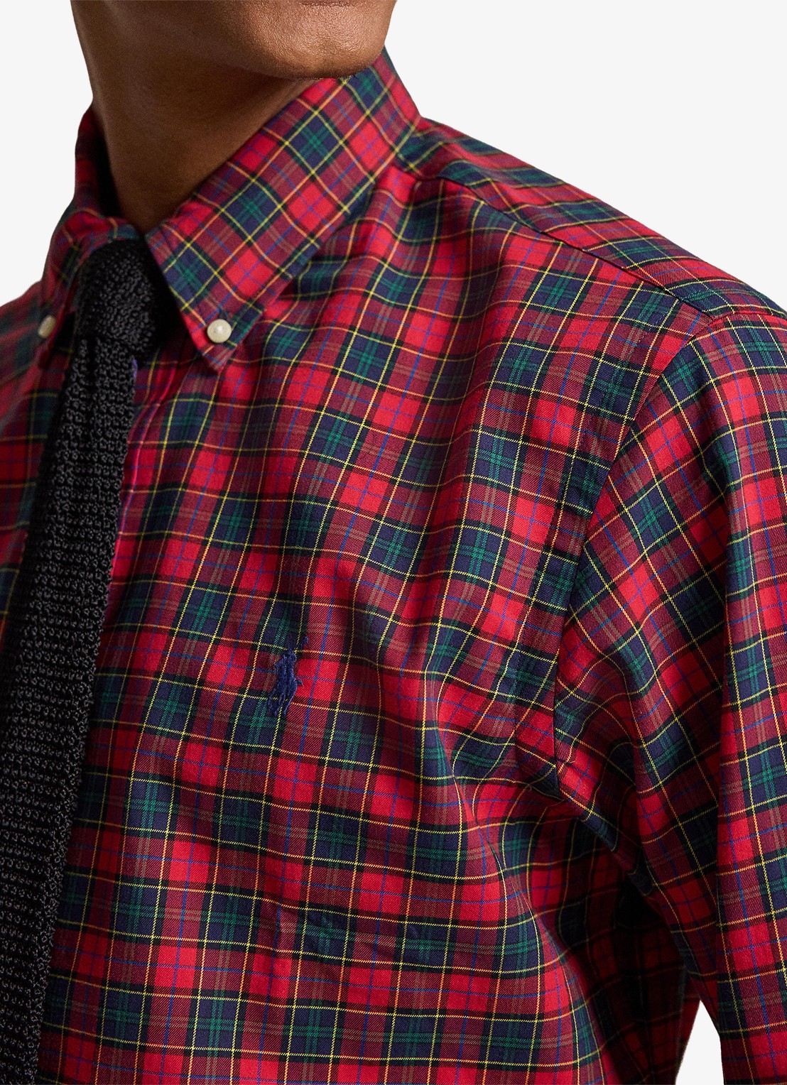 Ralph Lauren Custom fit overhemd met ruitdessin - detail 2 rl red active / rood