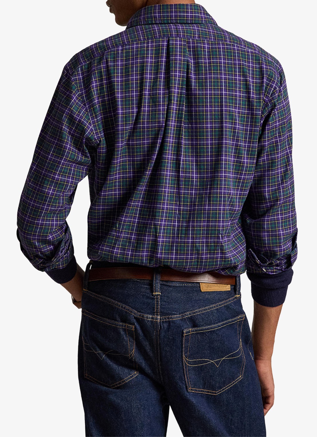Ralph Lauren Custom fit overhemd met ruitdessin - achterkant 3 paars