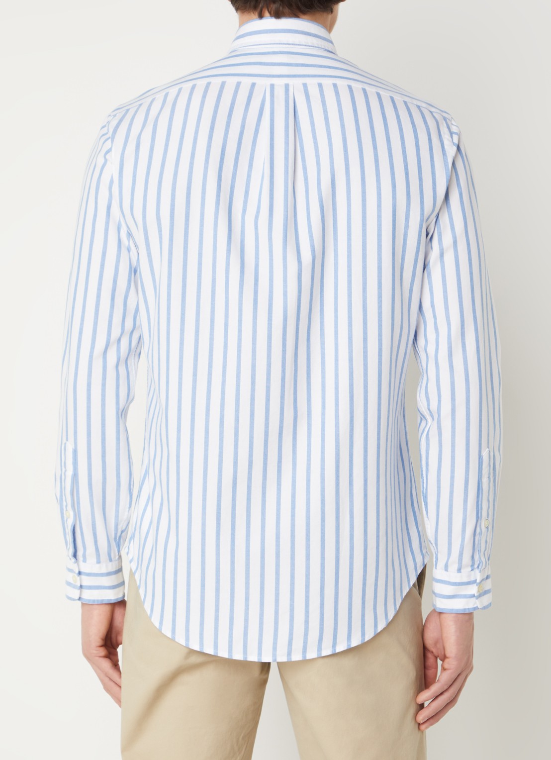 Ralph Lauren Custom fit overhemd met streepprint  - achterkant 2 blue/white / blauw