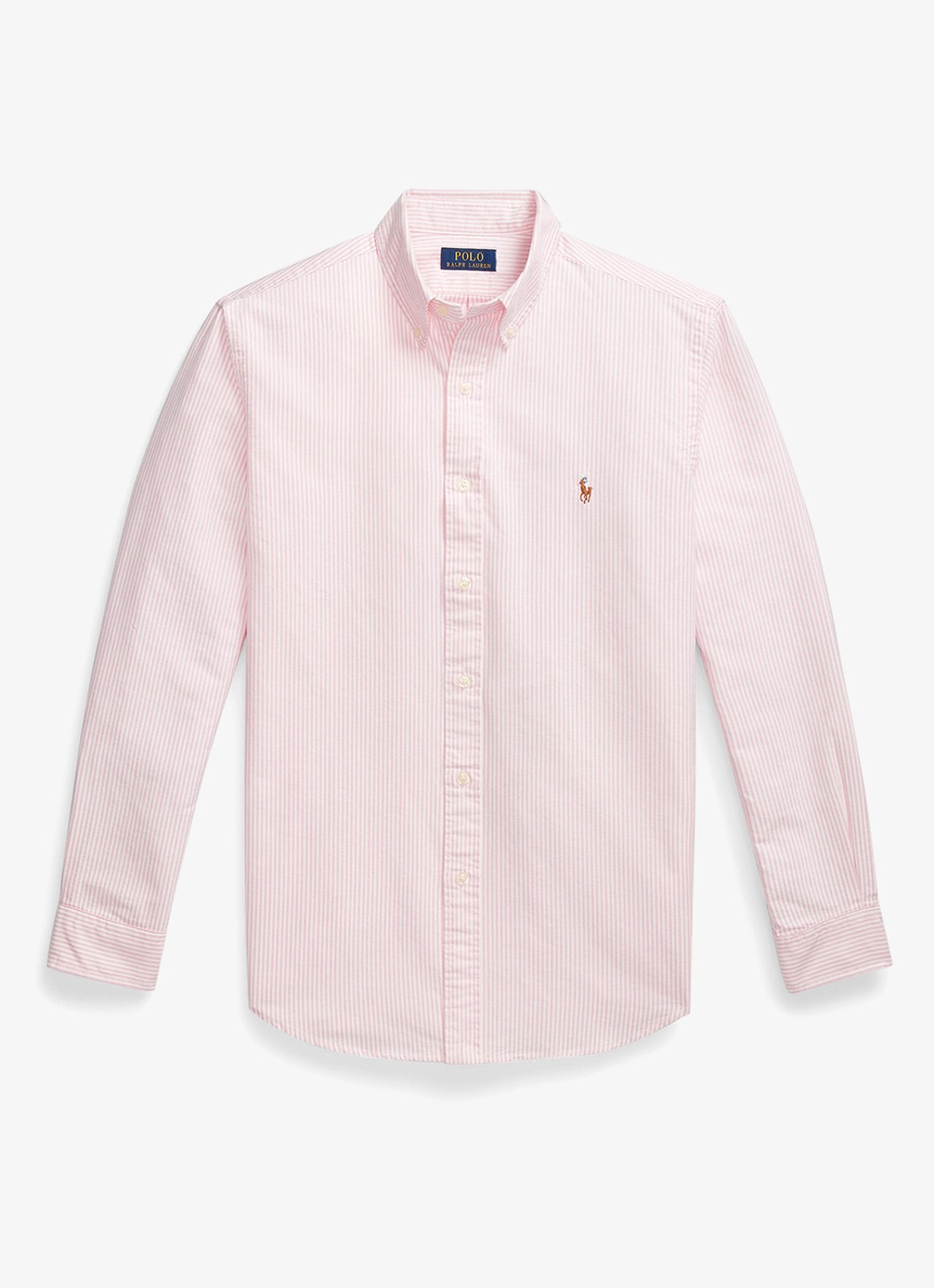 Ralph Lauren Custom fit overhemd met streepprint - voorkant new rose / roze