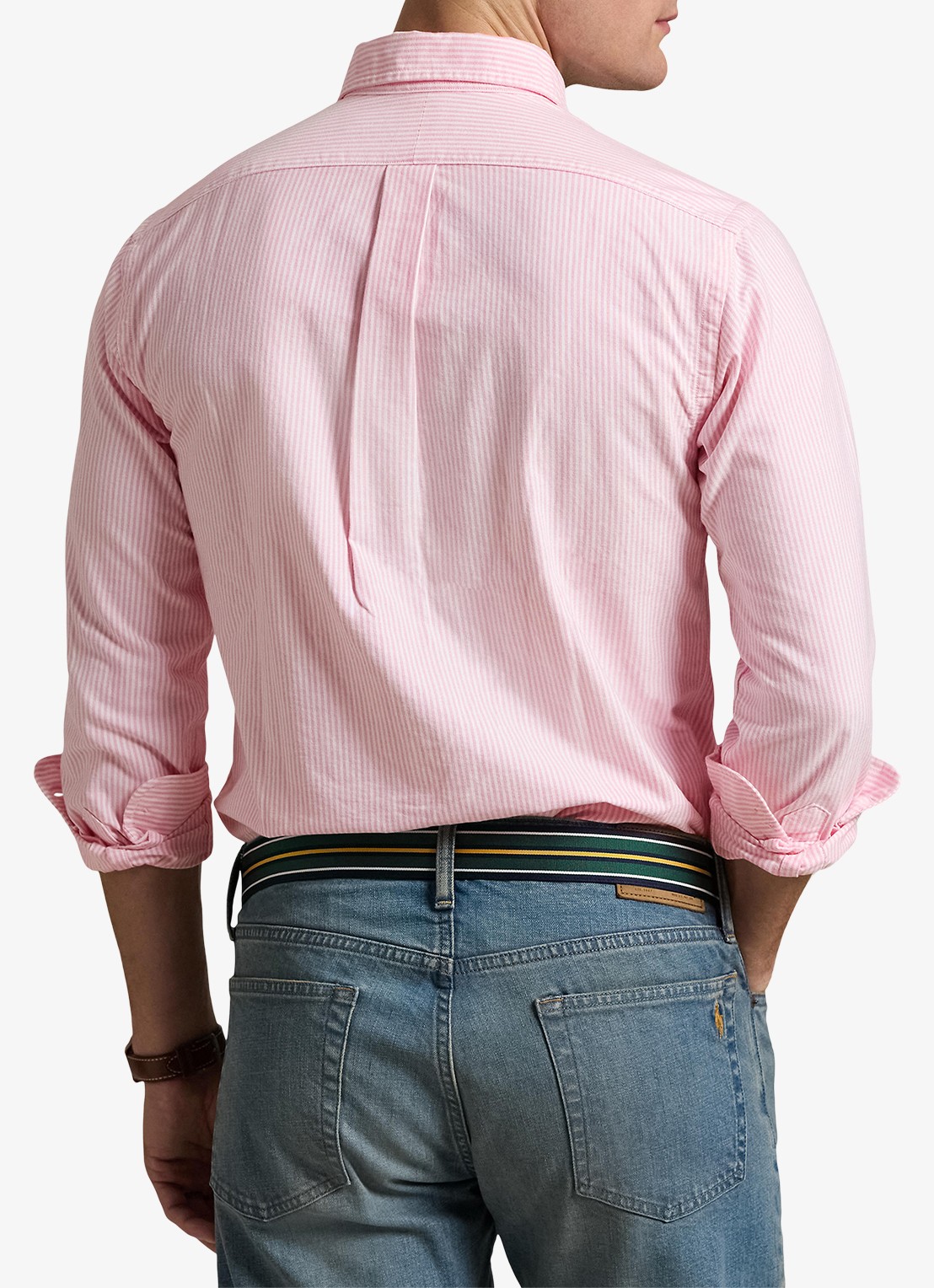 Ralph Lauren Custom fit overhemd met streepprint - achterkant 5 new rose / roze