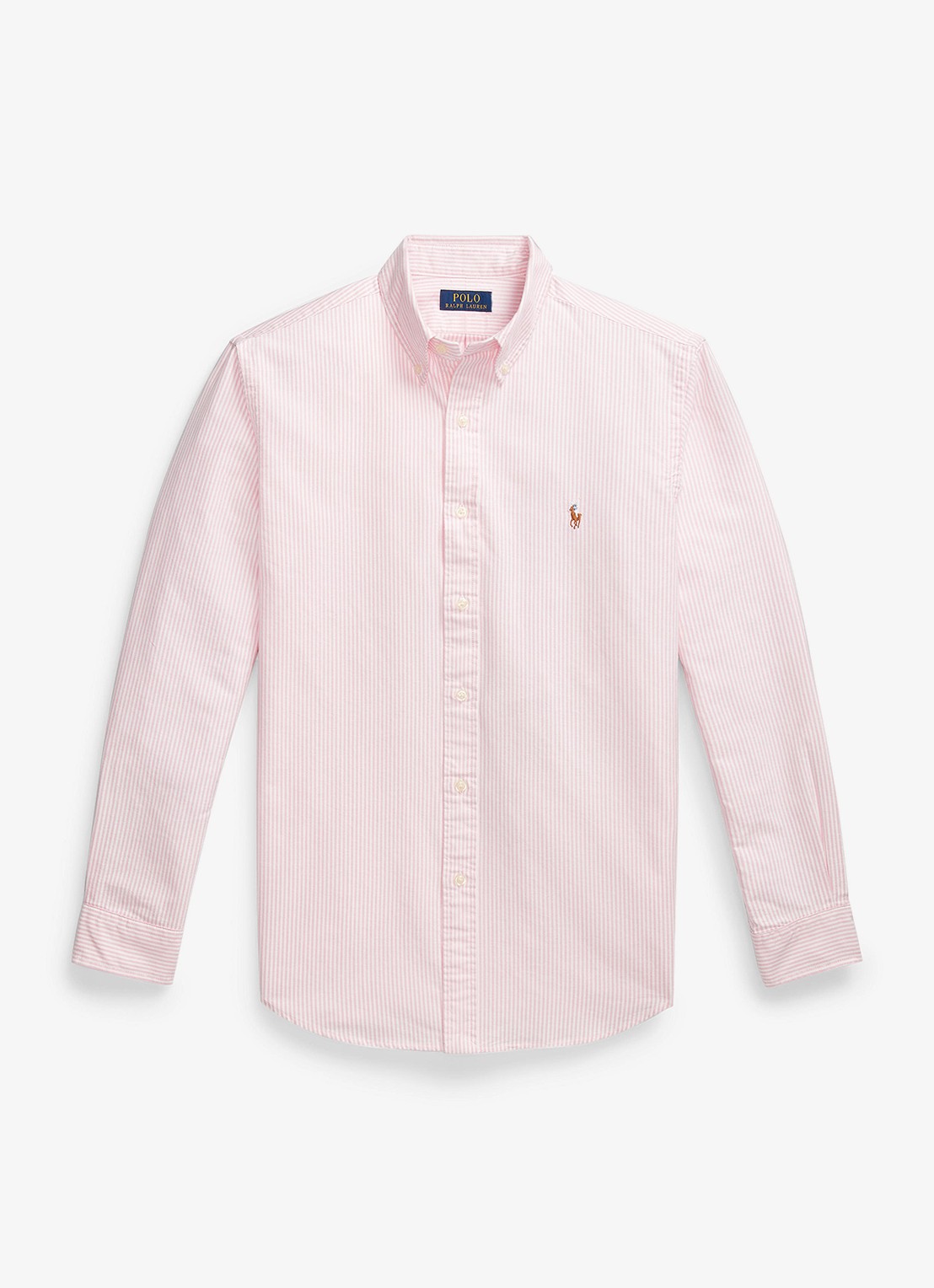 Ralph Lauren Custom fit overhemd met streepprint - voorkant 3 new rose / roze