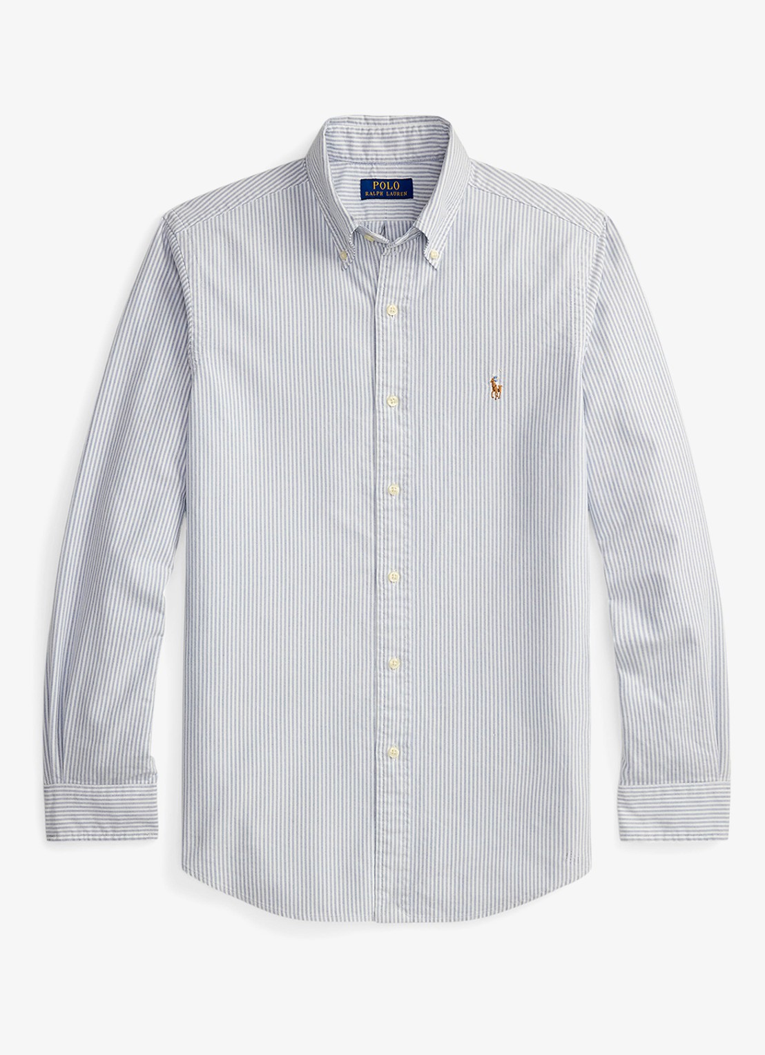 Ralph Lauren Custom fit overhemd met streepprint - voorkant 2 6636a navy white-zyeg