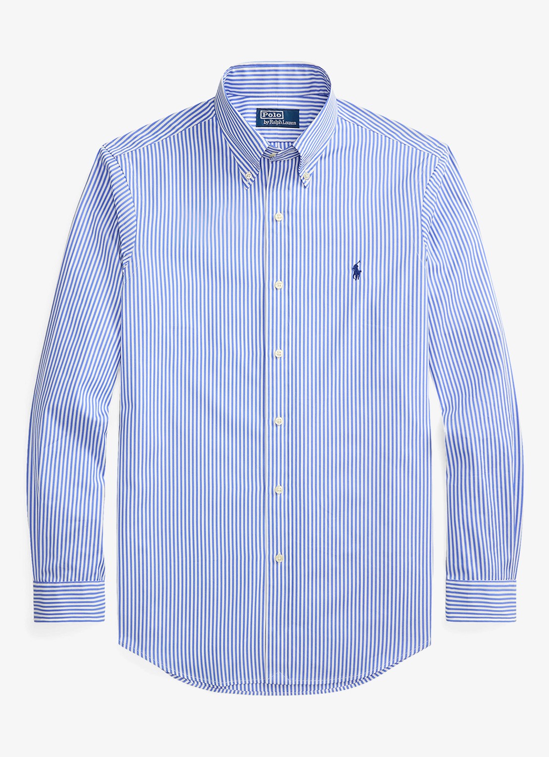 Ralph Lauren Custom fit overhemd met streepprint - voorkant blue / blauw