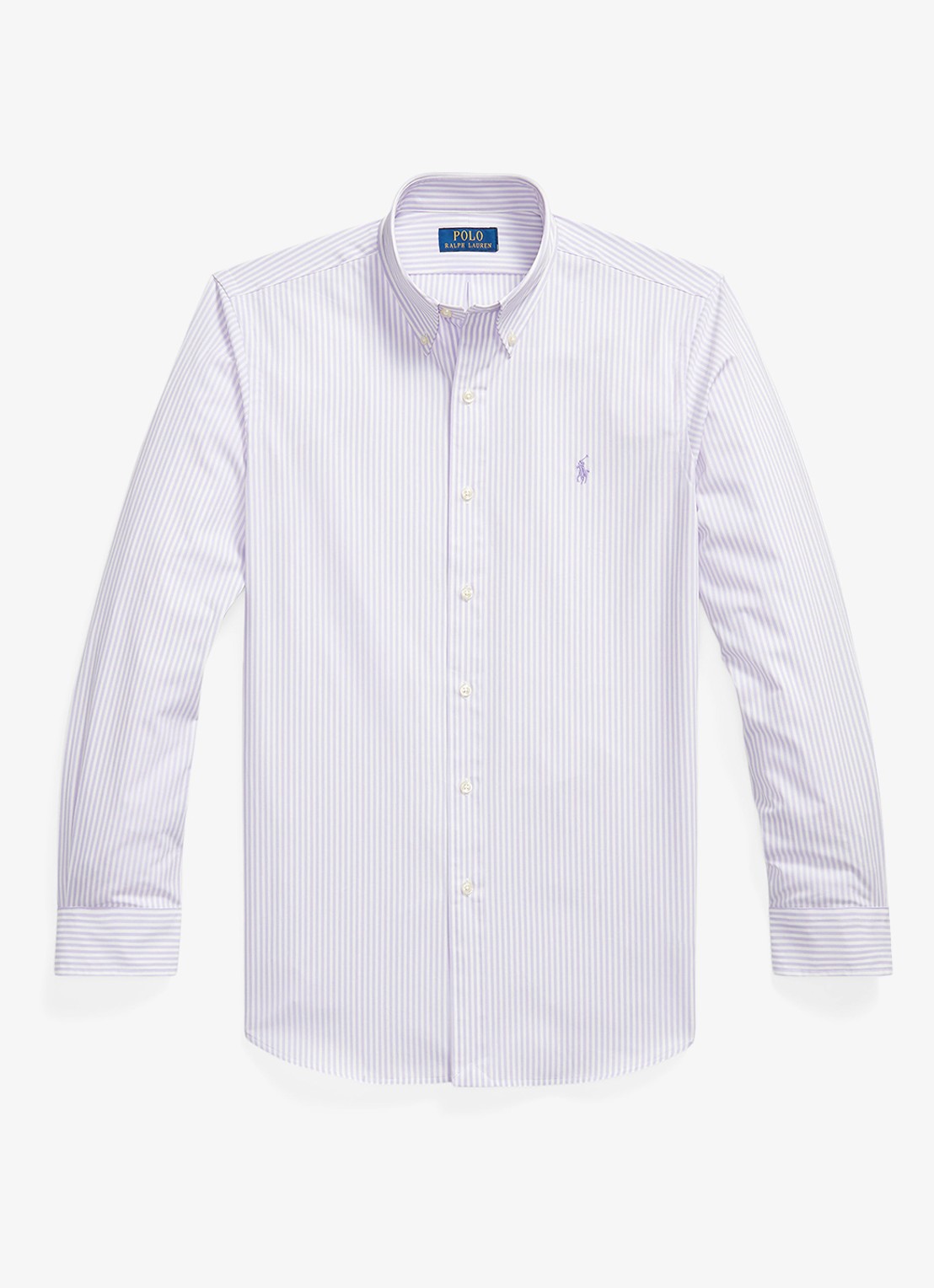 Ralph Lauren Custom fit overhemd met streepprint - voorkant 3 paars