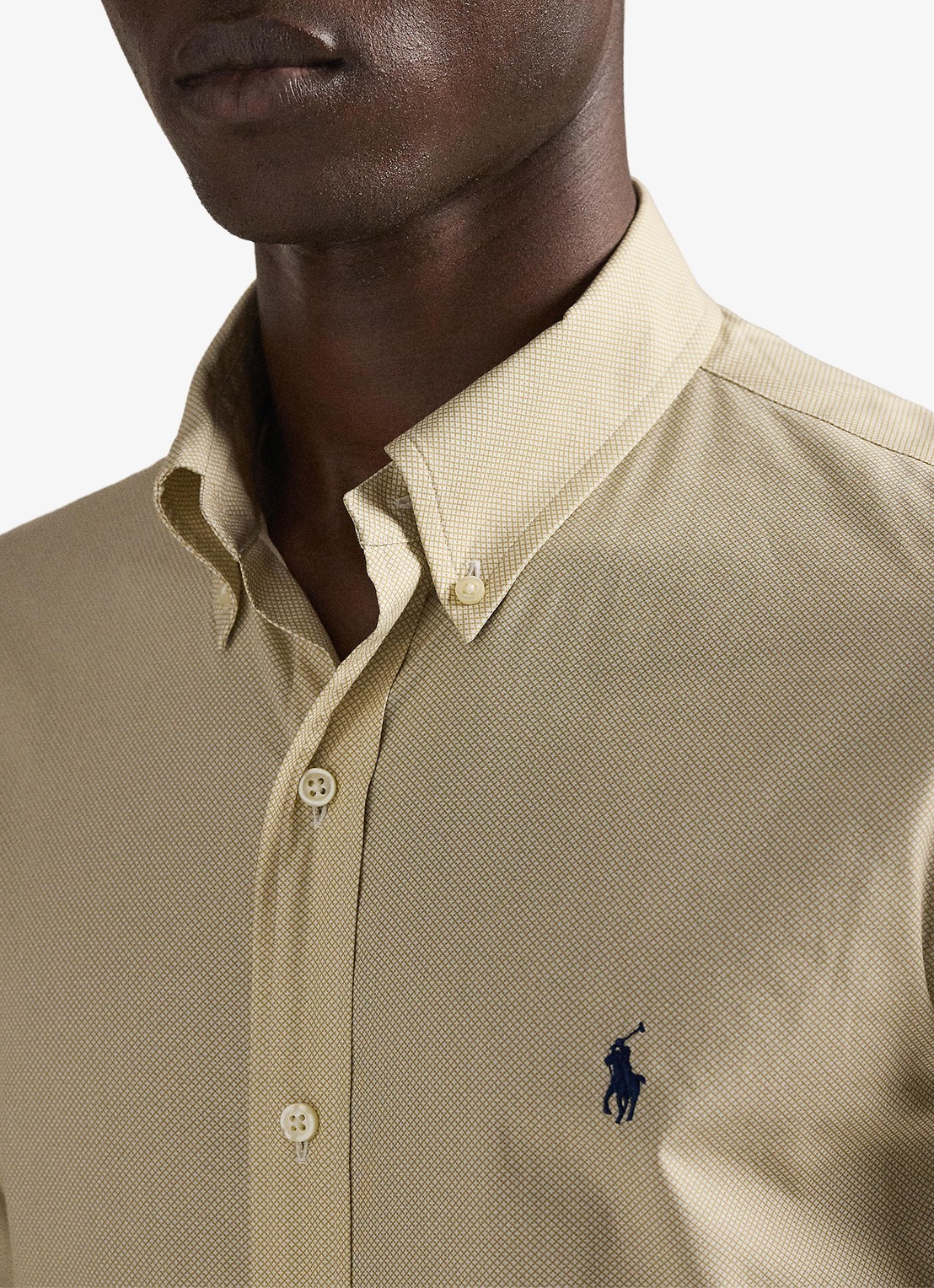 Ralph Lauren Custom fit overhemd met stretch - detail 3 coastal beige / beige