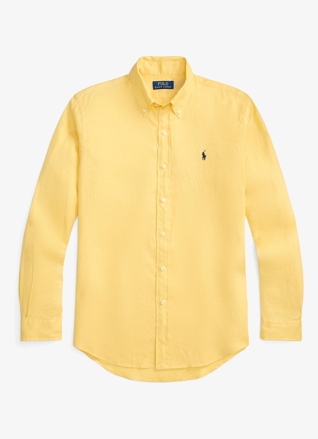 Ralph Lauren Custom Fit overhemd van linnen - achterkant 3 corn yellow-30rc