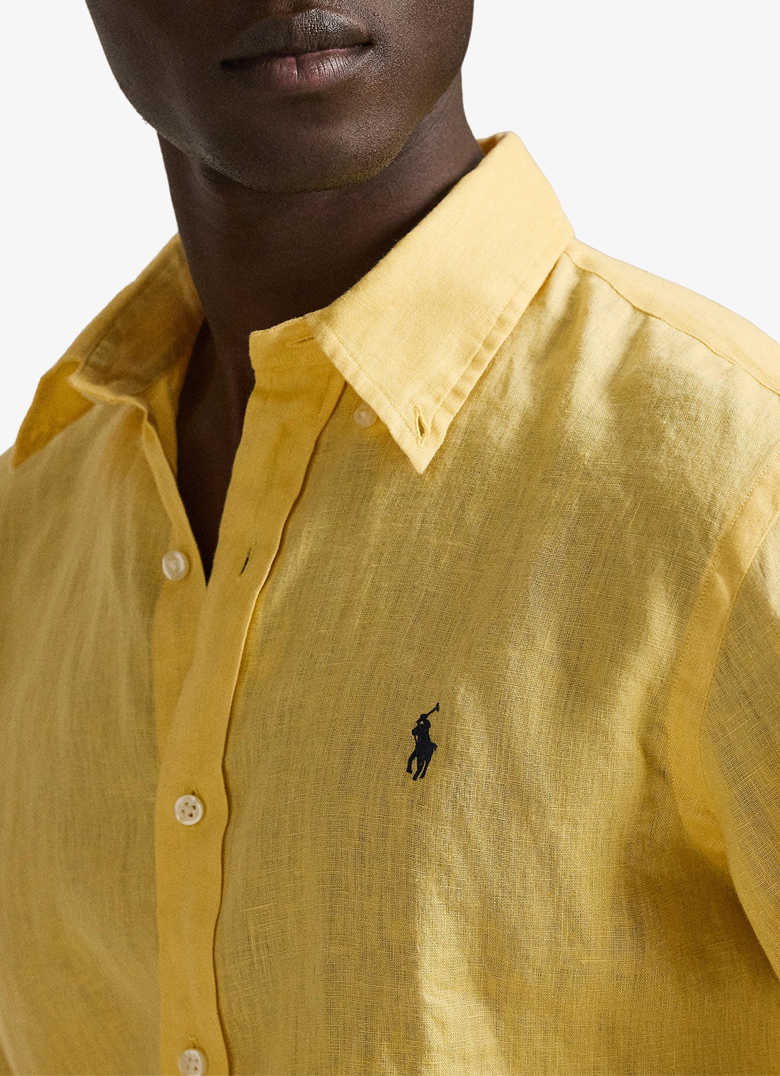Ralph Lauren Custom Fit overhemd van linnen - detail 5 corn yellow-30rc