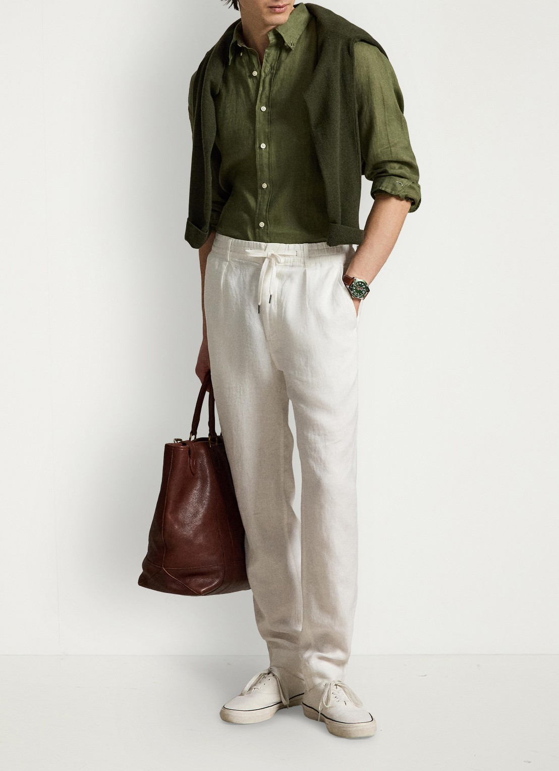 Ralph Lauren Custom Fit overhemd van linnen - detail 4 garden trail