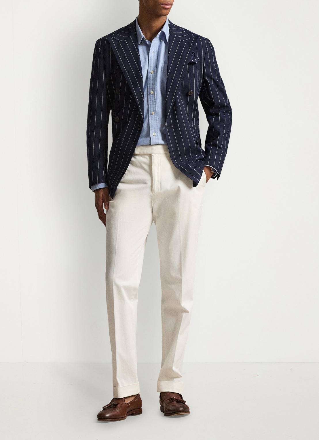 Ralph Lauren Custom fit Oxford overhemd met borduring - detail 5 lichtblauw