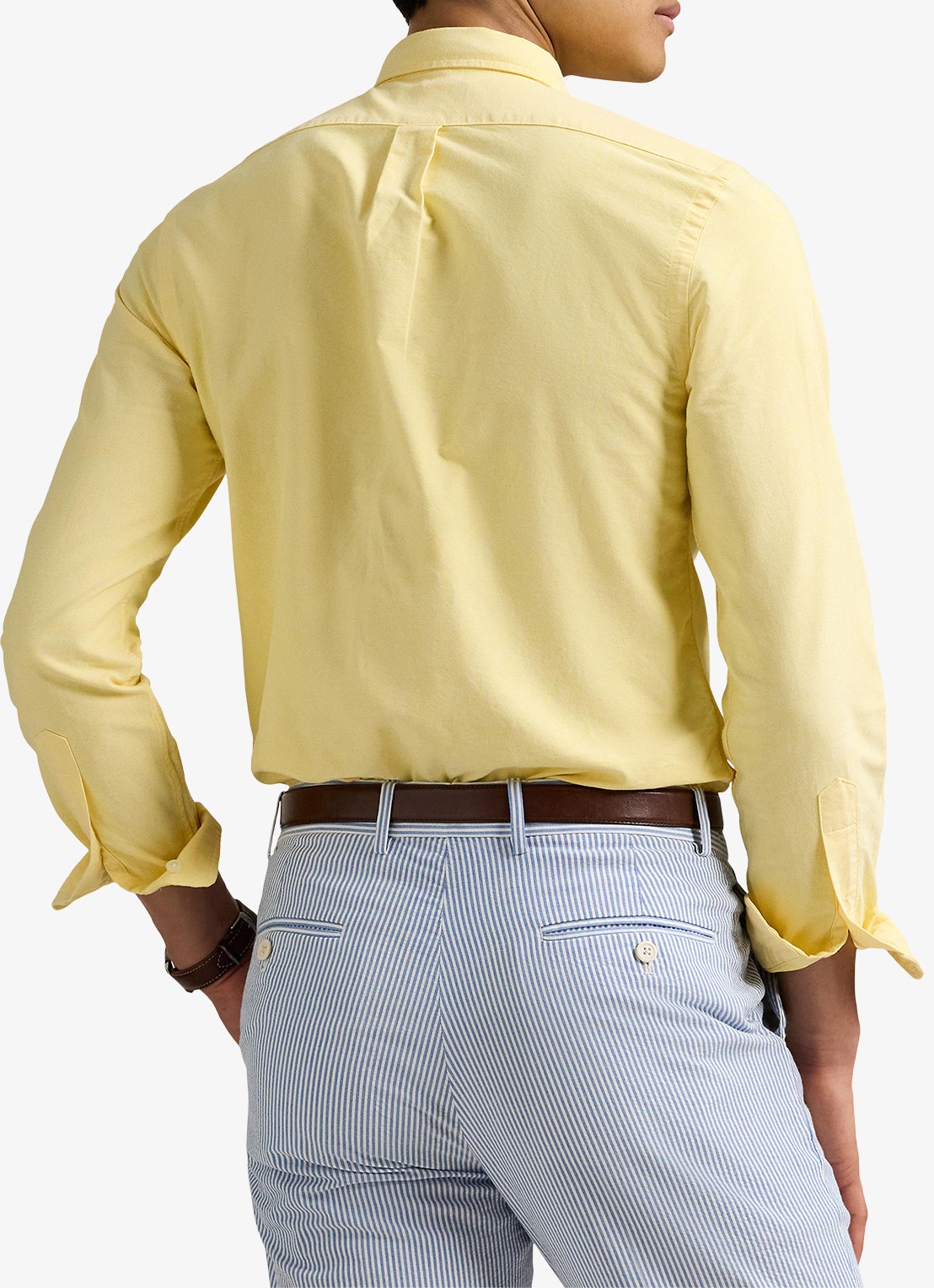 Ralph Lauren Custom fit Oxford overhemd - achterkant geel oxford / geel