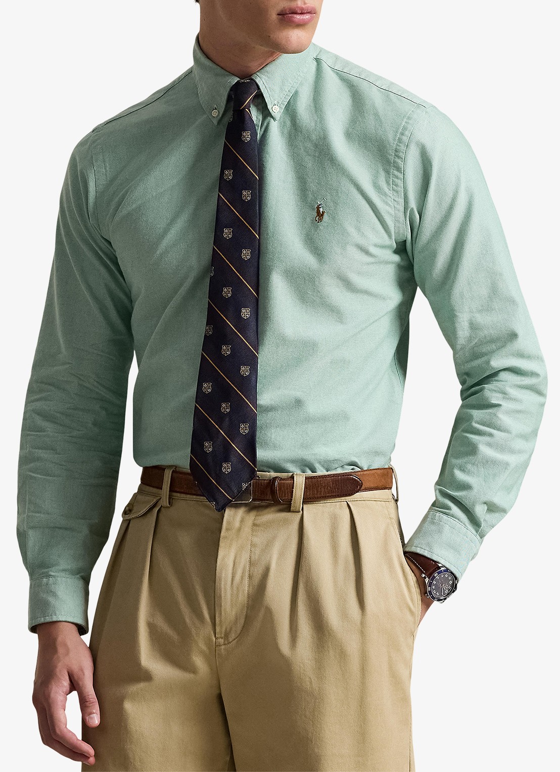 Ralph Lauren Custom fit Oxford overhemd - detail 3 cruise green