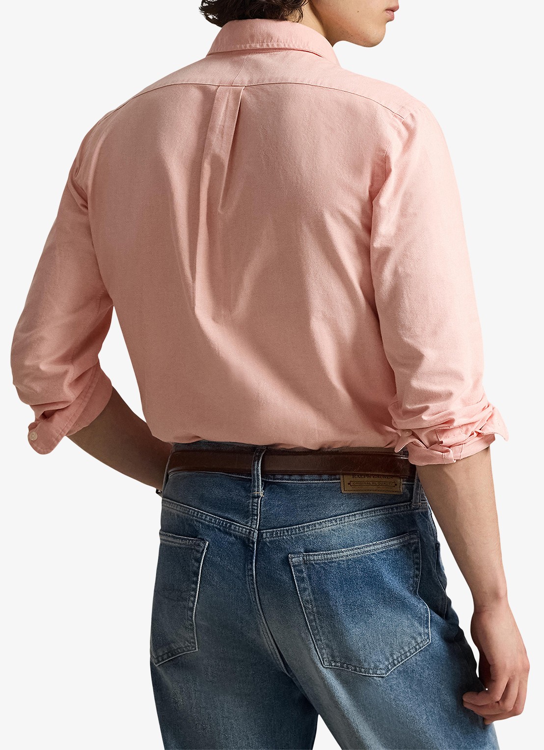 Ralph Lauren Custom fit Oxford overhemd - achterkant peach