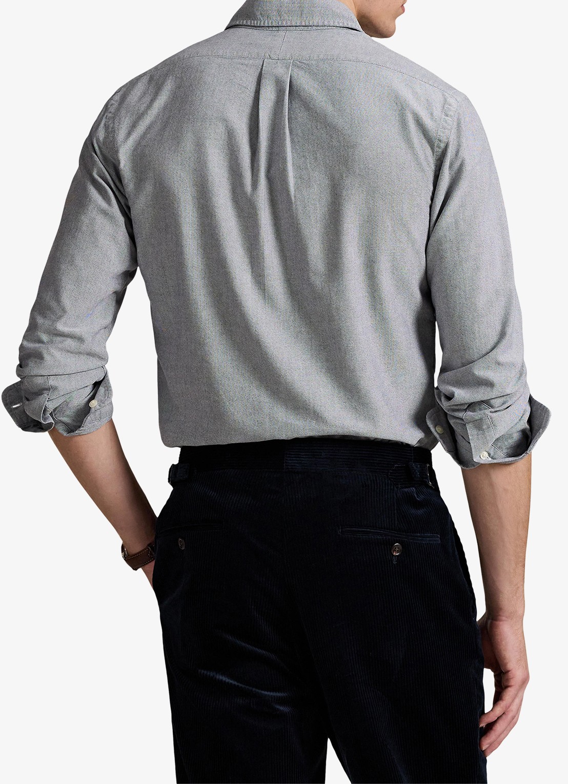 Ralph Lauren Custom fit Oxford overhemd - achterkant slate