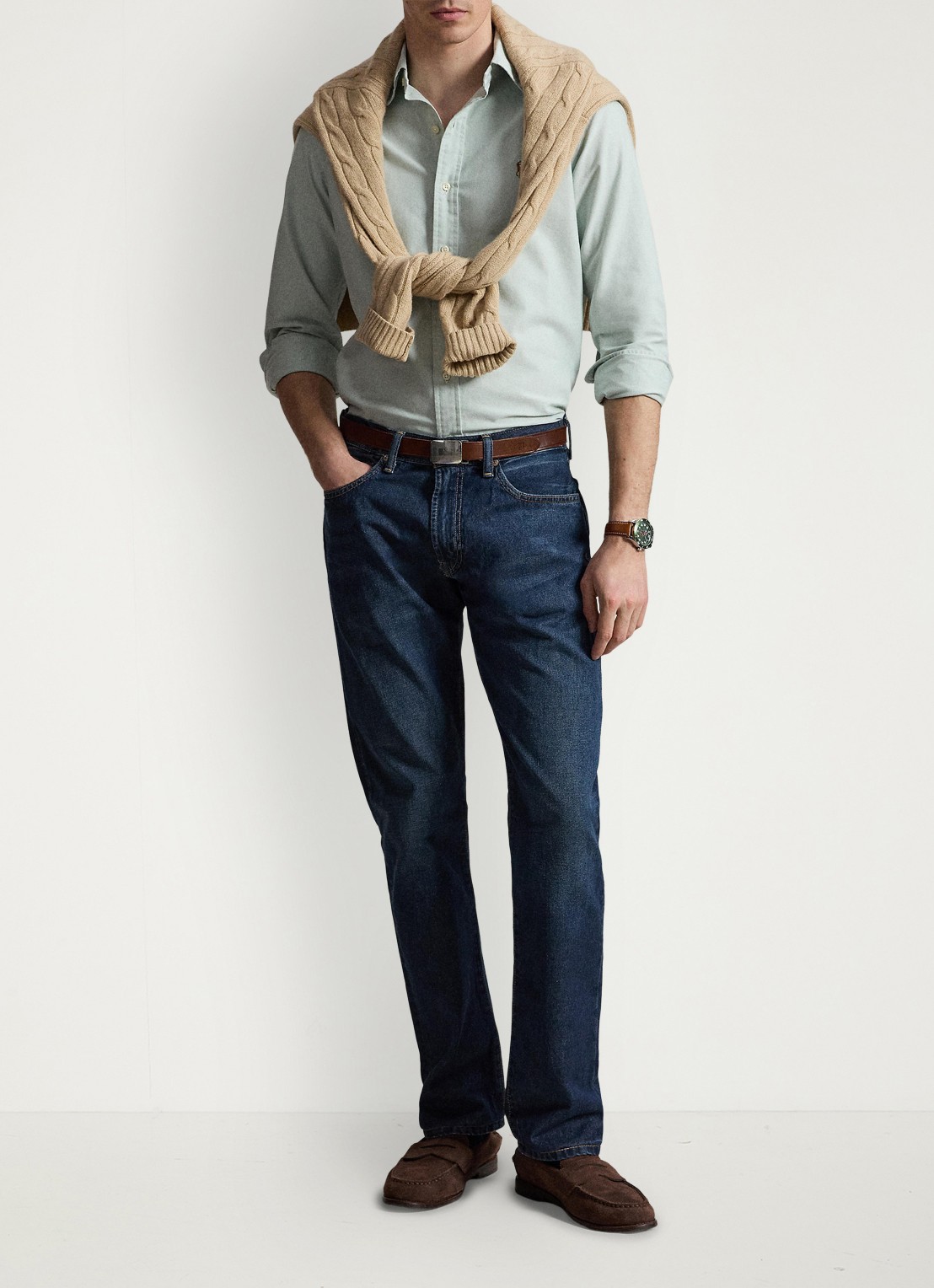Ralph Lauren Custom fit Oxford overhemd - detail faded mint-31r6