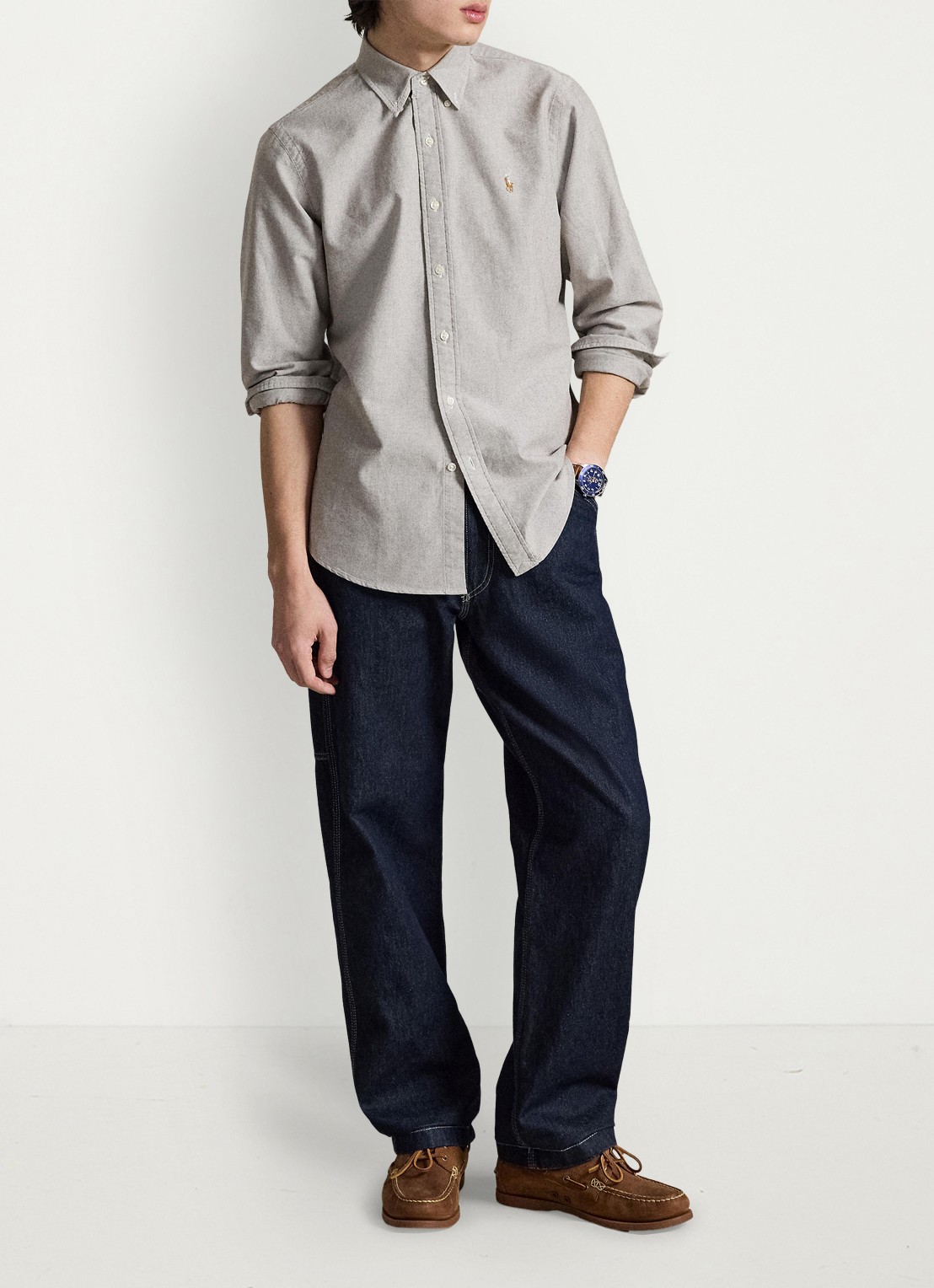 Ralph Lauren Custom fit Oxford overhemd - detail 4 nutmeg brwn zxw5 / bruin