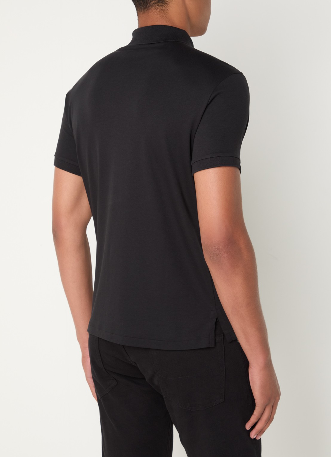Ralph Lauren Custom slim fit polo met logo - achterkant 5 polo black / zwart