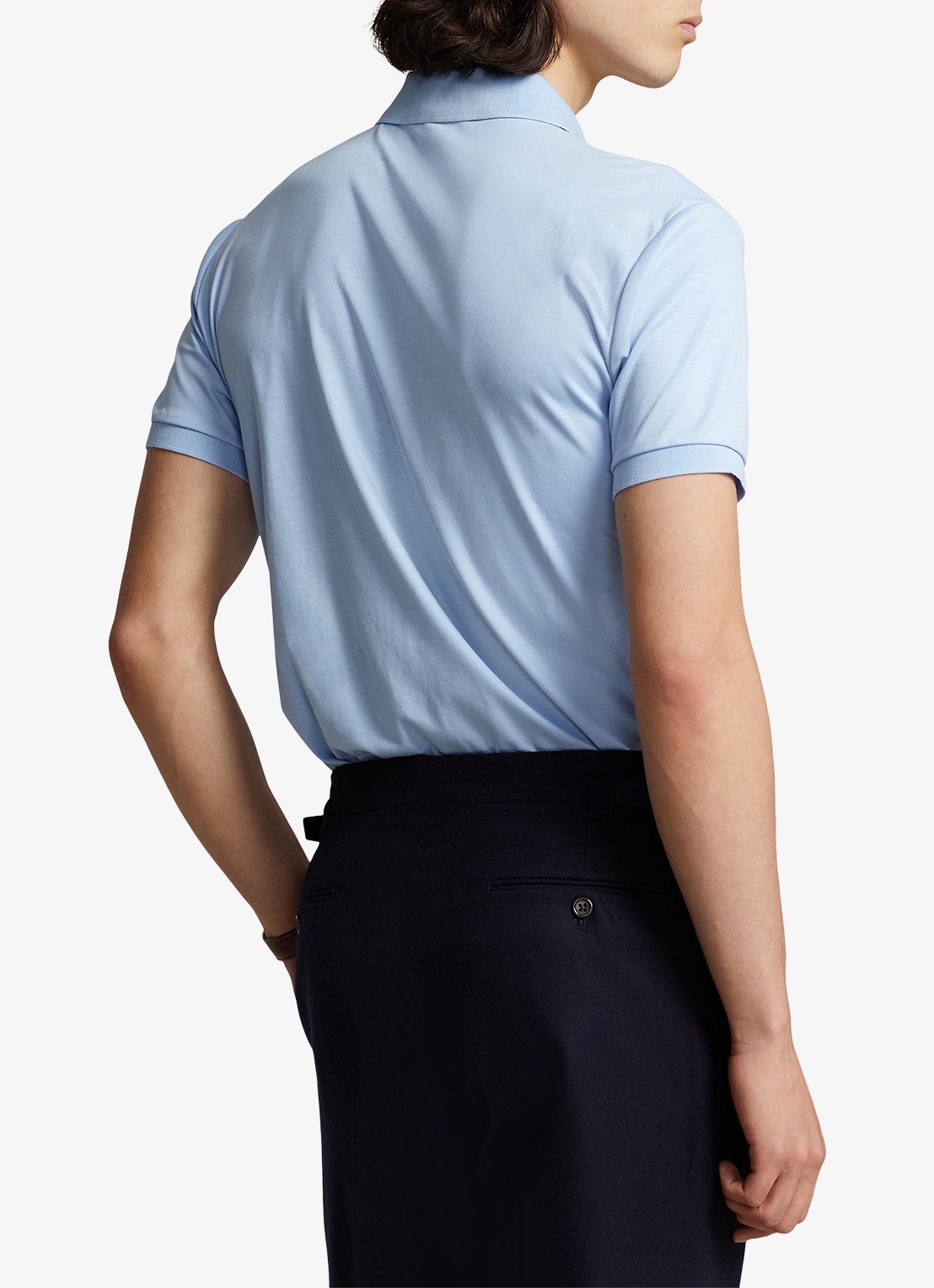 Ralph Lauren Custom slim fit polo met logo - achterkant 5 office  blue